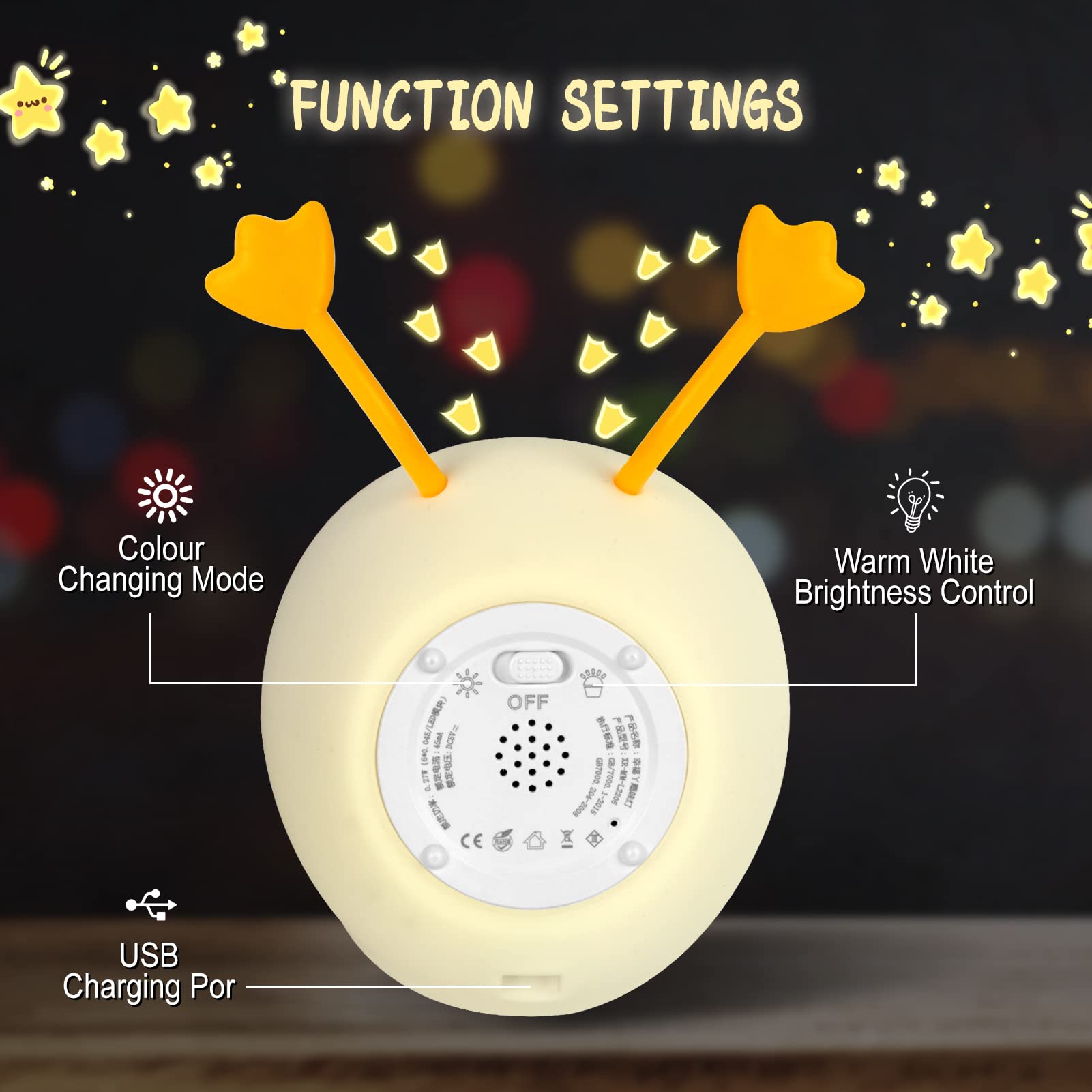 Duck Night Light, 6 Cute Colors Changing Night Light for Bedroom Rechargeable Silicone Duck Cute Lamp Birthday Gifts for Kids Ba