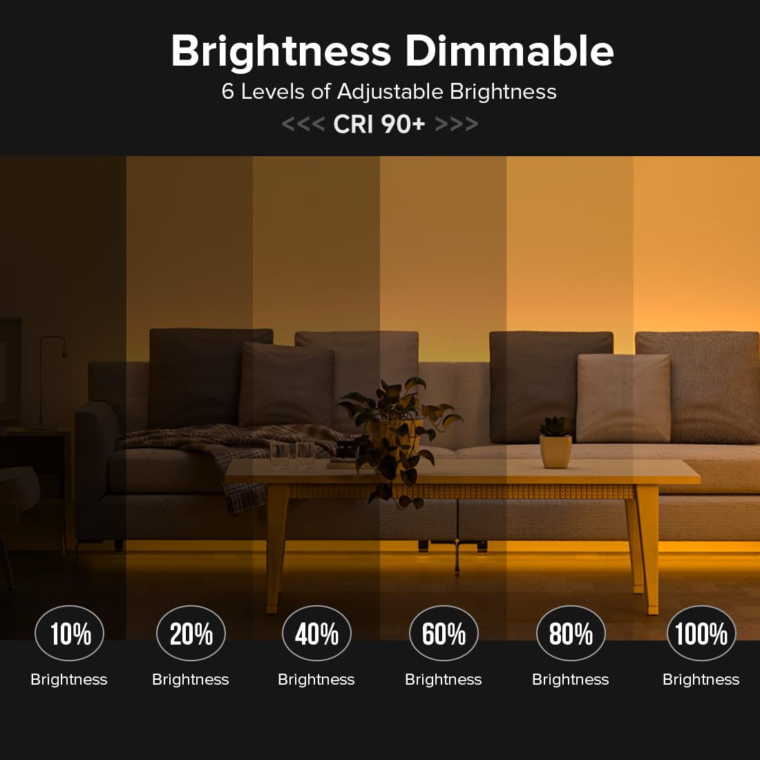 Btf-Lighting Fcob Usb Powered Orange Color Cob Led Strip Lights 6.56Ft 640Leds 5V 8Mm Width 90+ High Cri Ultra Bright Flexible Light For 3D Printer Tv Backlight Display Cabinet Pc Diy Decor