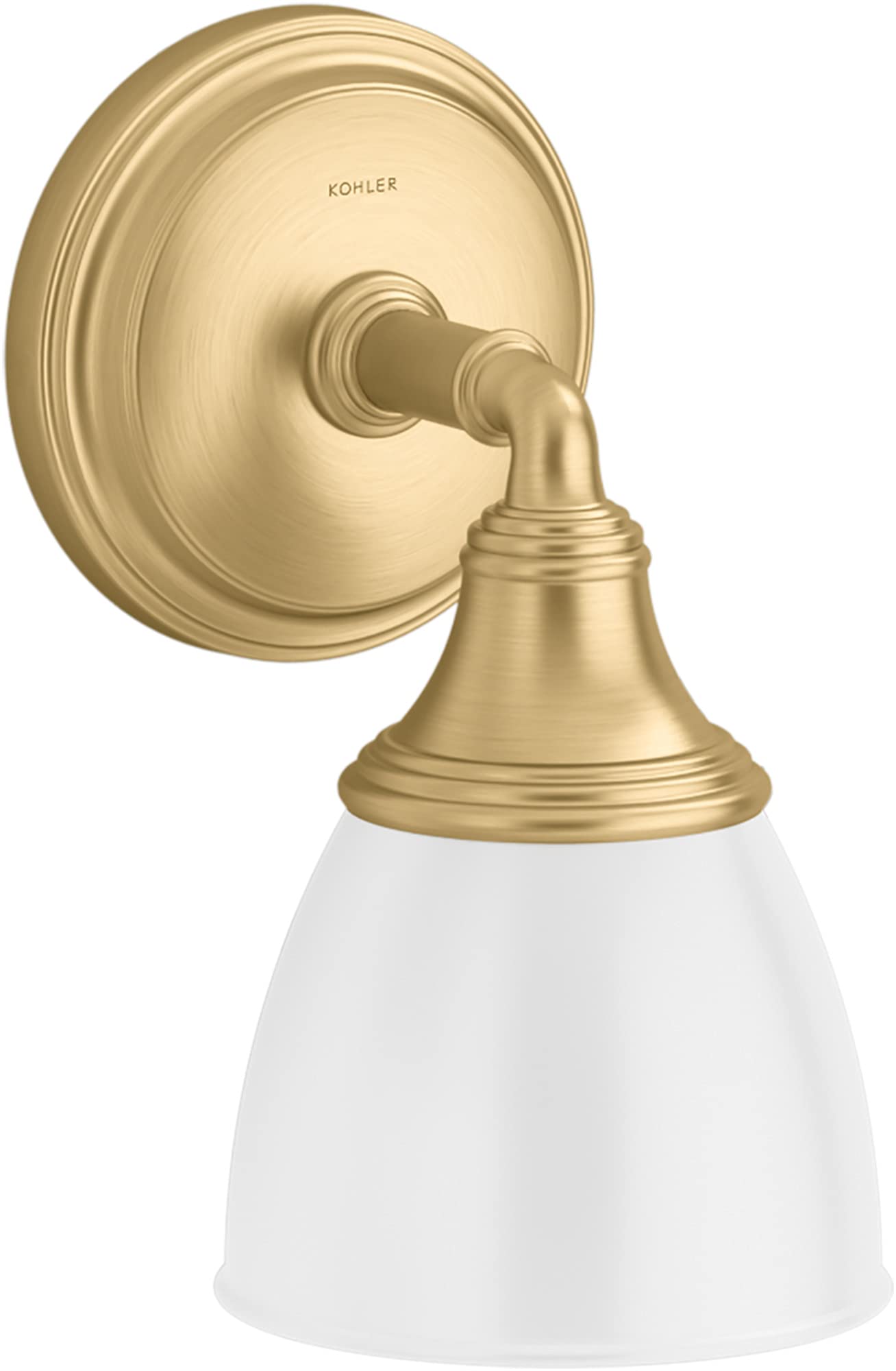 Kohler Devonshire Wall Sconce Light Fixture, 1 Light, Brushed Moderne Brass, Model 10570-2GL, UL Listed, Up/Down Position