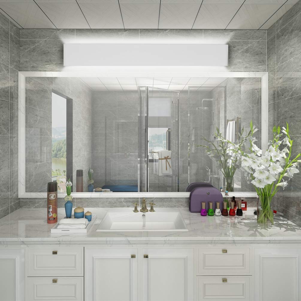 Aipsun 32.6" Modern LED Bathroom Vanity Light Fixture, White Light, Aluminum, Up and Down Lighting, 5000K