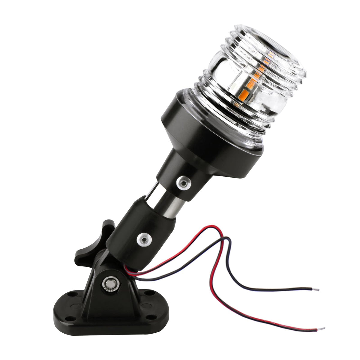 Marinexplore Boat Anchor Light, White Led Stern Light For Boat - 3 Nautical Mile Bimini Top - Pontoon - All Round - 1224V, 6''
