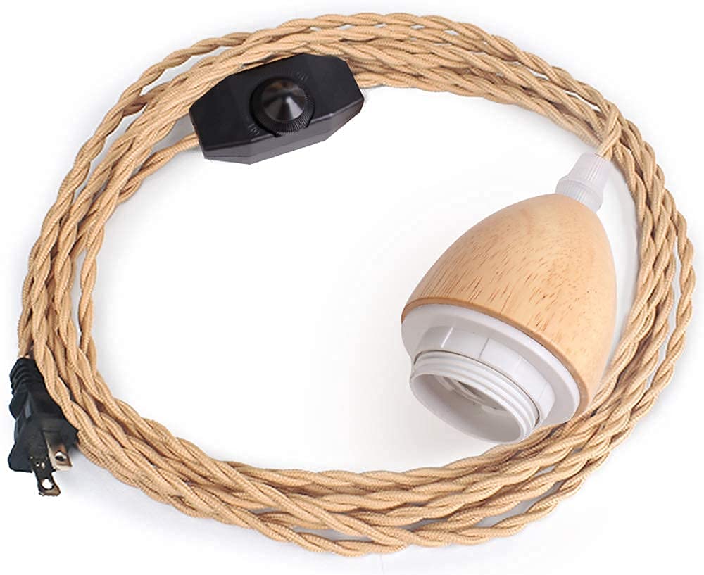 Arturesthome 16.4Ft Pendant Light Cord Kit - Dimmable Vintage E26 E27 Socket For Diy Farmhouse Decor