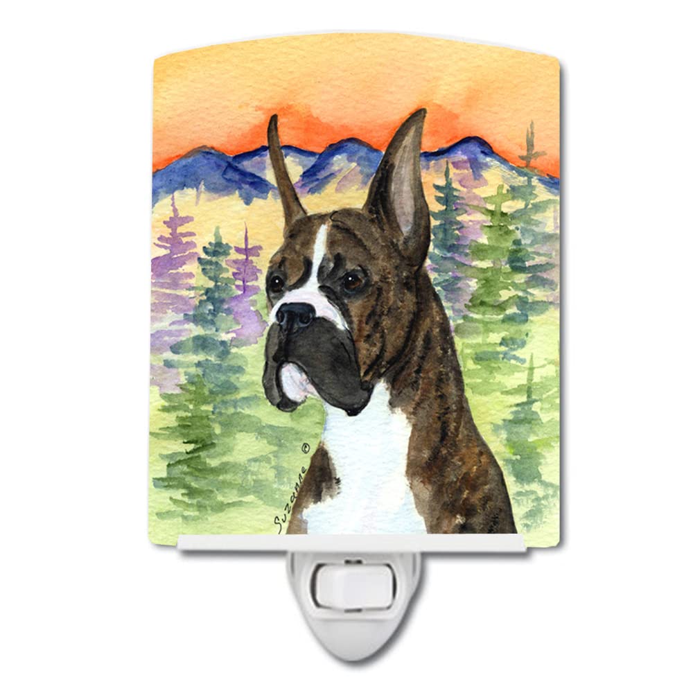 Carolines Treasures Boxer Ceramic Night Light, UL-Certified, 6x4x3in, Multicolor, Model SS8199CNL