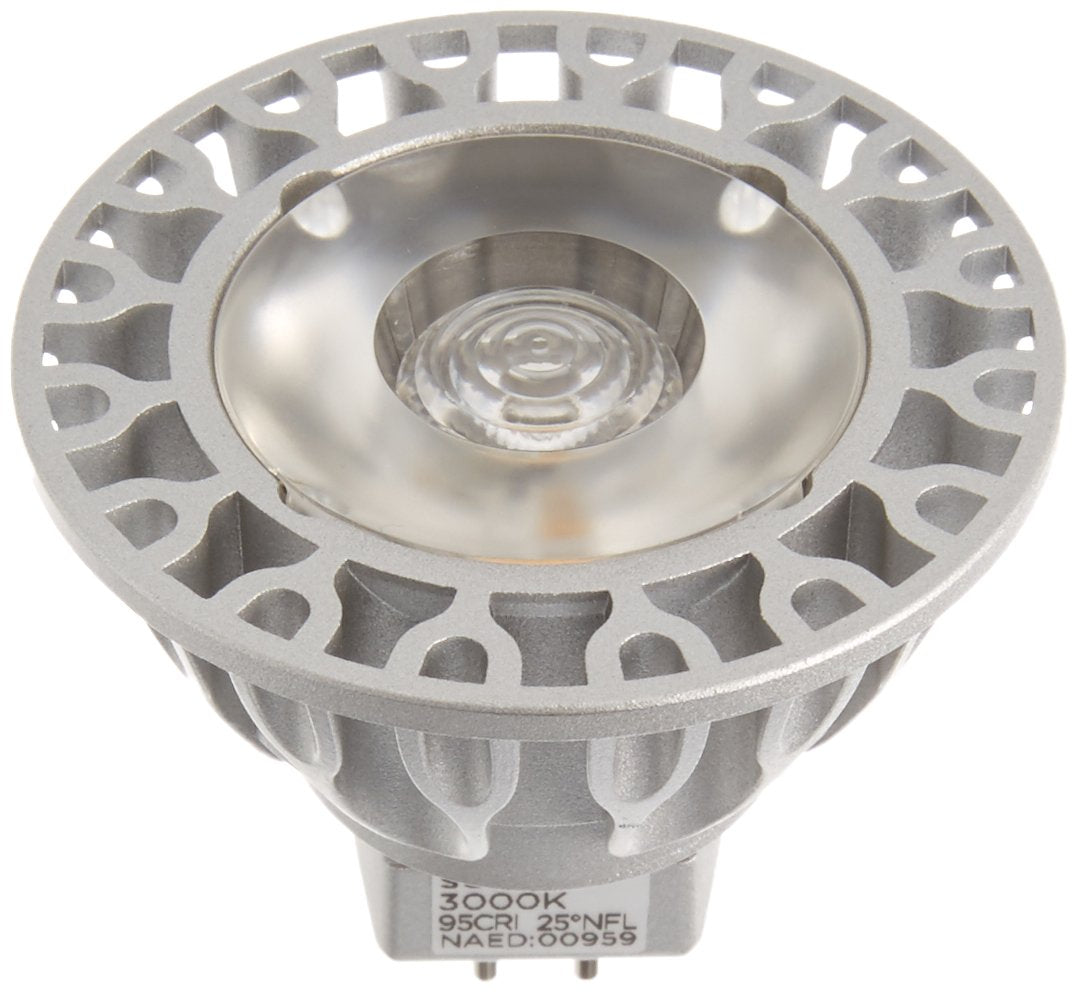 SORAA LED MR16 9W 3000K VIVID3 25° DIM Silver Glass Light Bulb Model SM16-09-25D-930-03