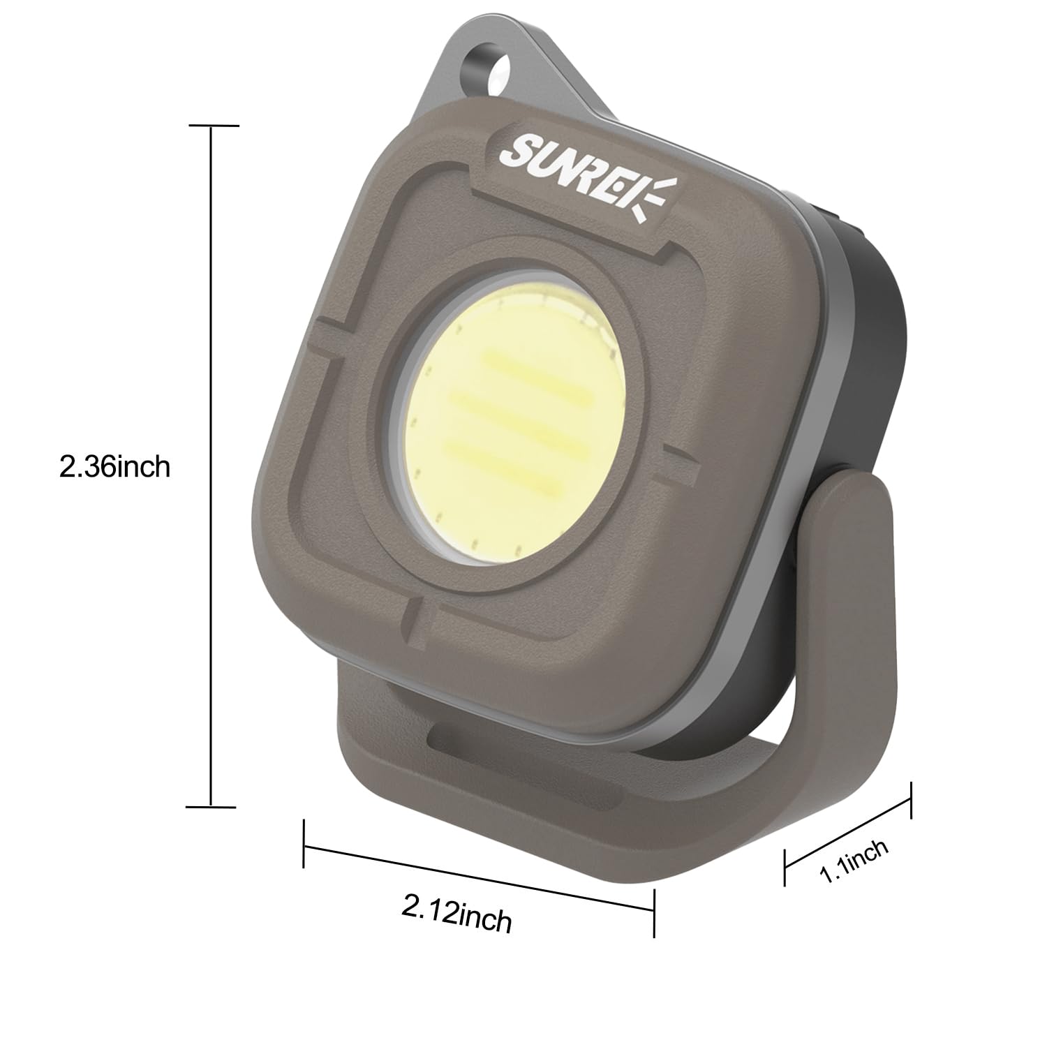 Sunrei Mini Portable Led Rechargeable Magnetic Work Light, 180 Rotating, 500Lm, Bi -Color Temperature, Magnetic&Hook, Ipx5 Water