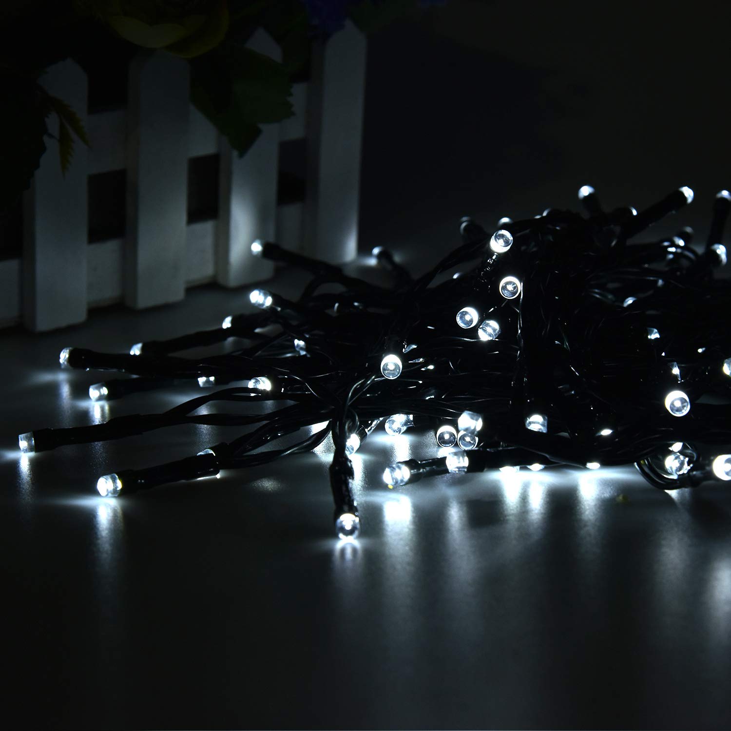 2 Pack 200 Led Solar String Lights, 85.2Ft 8 Modes Solar String Lights For Outside, Waterproof And Solar Powered Outdoor String Lights For Holiday Christmas Yard Garden Tree Wedding Party (Cold White)