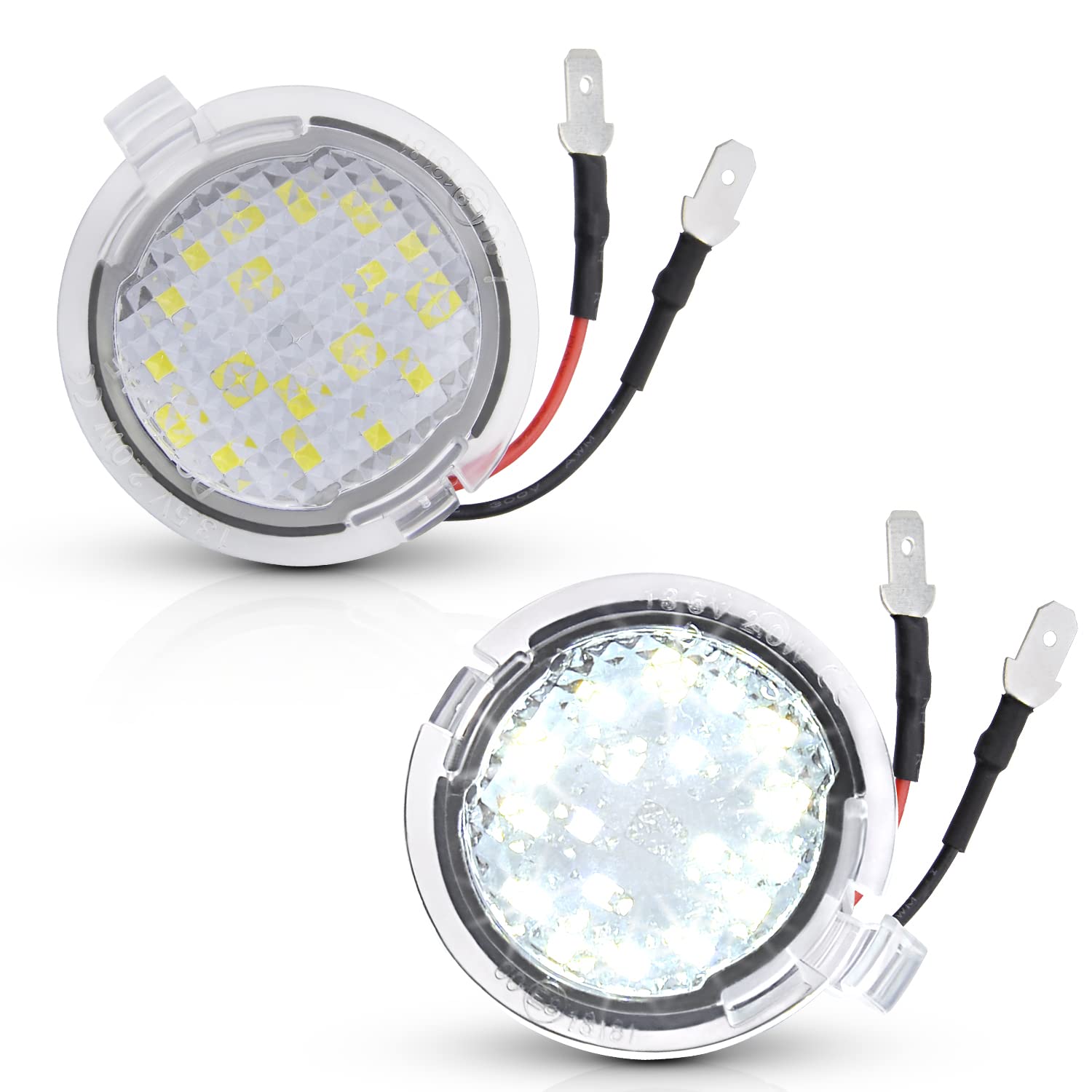 Asgohme LED Side Mirror Puddle Lights Compatible with Ford F150 Explorer Edge Expedition Flex Taurus X Mirror Signal Lamp Indicator Replacement Accessories  Pack of 2