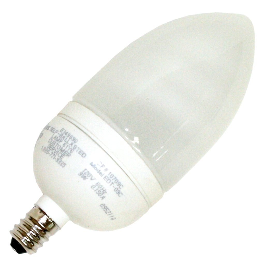 Tcp Torpedo Cfl 40W Equivalent, Soft White (2700K) Candelabra Base Decorative Light Bulb