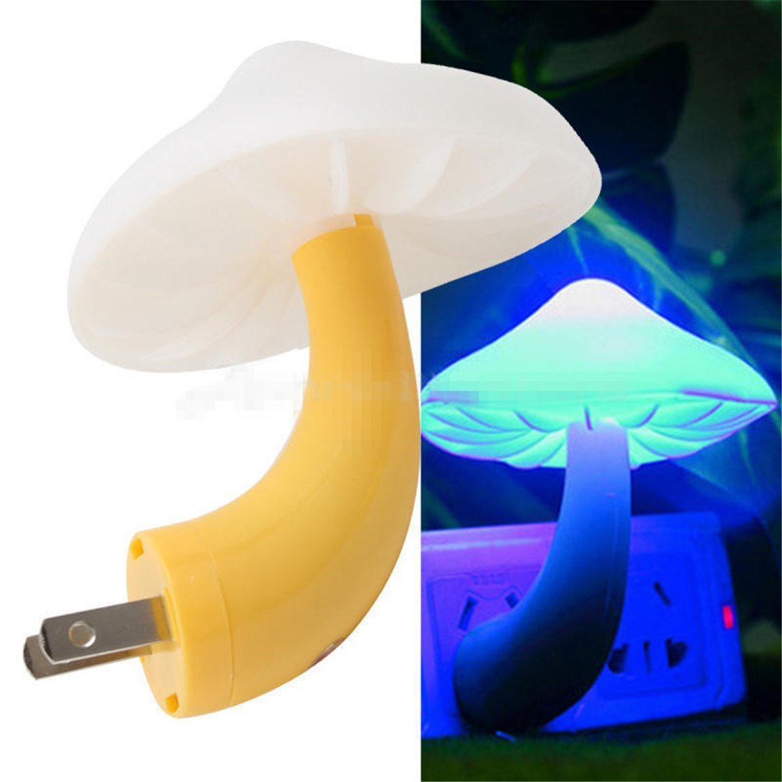 2Pack Sensor Led Night Light Plug In Lamp Mushroom Nightlight Cute Night Lights For Adults Kids Bedroom, Bathroom,Toilet,Hallway