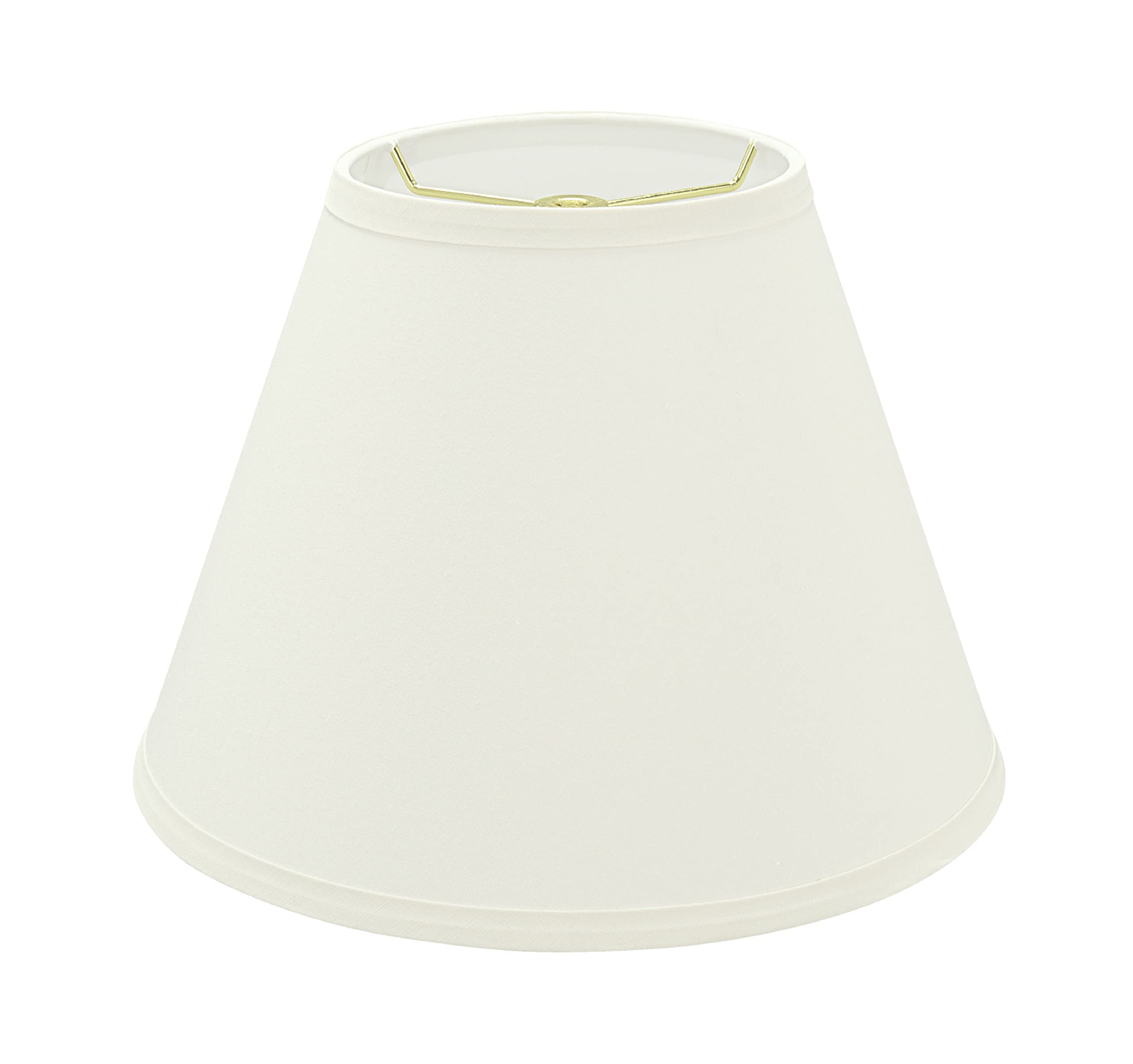 Aspen Creative 32630A Transitional Empire Shape Spider Construction Lamp Shade, Bone White, 6" Top x 12" Bottom x 9" Slant Height