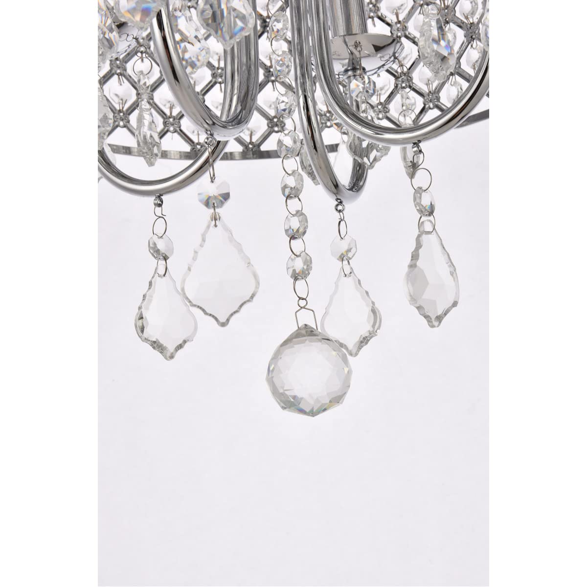 Living District Elise 4-Light Transitional Metal Pendant in Chrome Finish