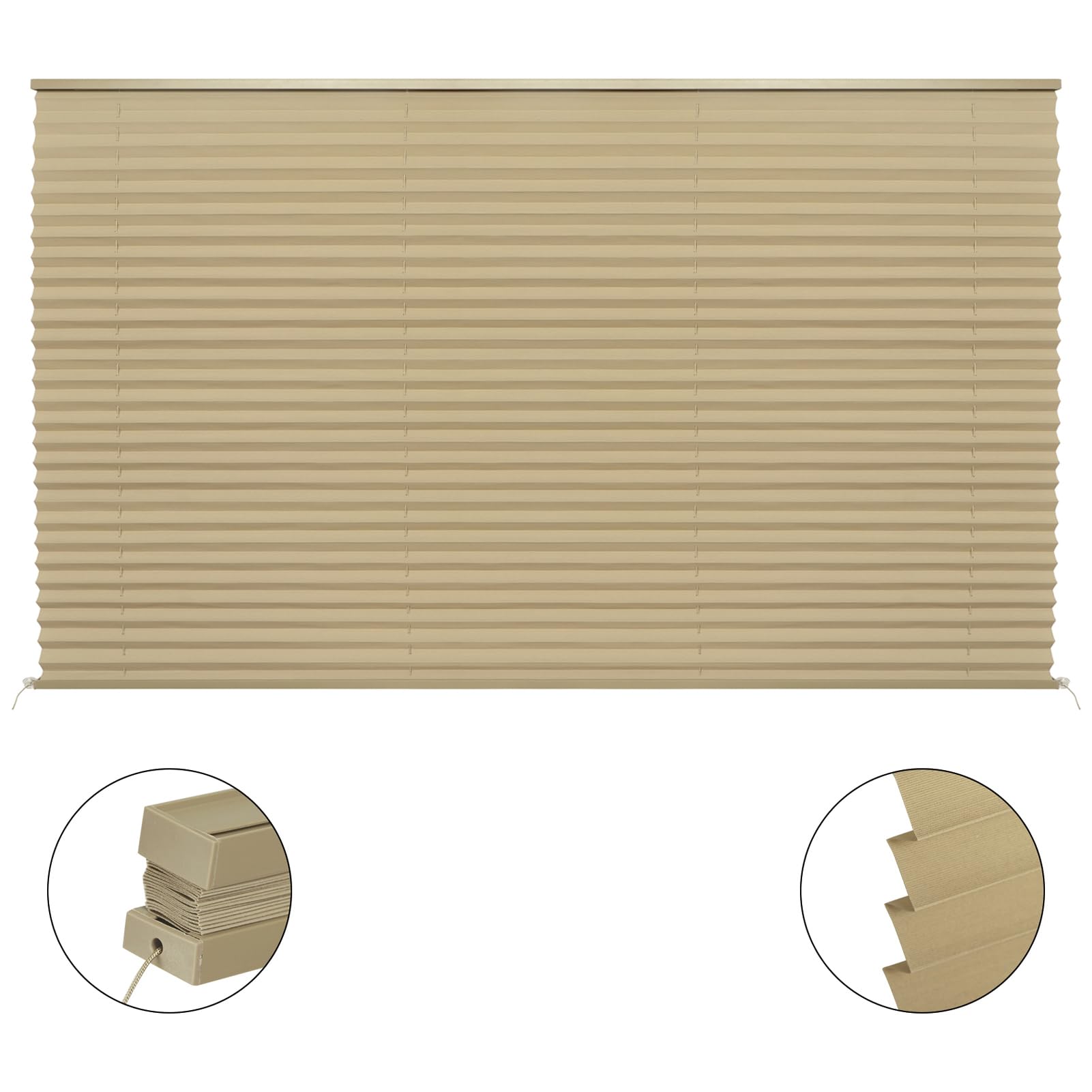 Rv Blinds Shades For Camper Window,Rv Pleated Shades Camper Blinds For Travel Trailers Motorhome Motor Coach-62 W X 38'' L