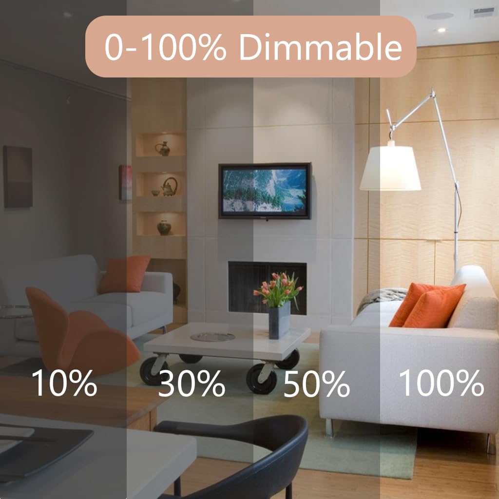 Cinsenten GU10 Halogen Light Bulbs 50W 120V Dimmable Warm White 6-Pack Glass Cover CIN-GU10