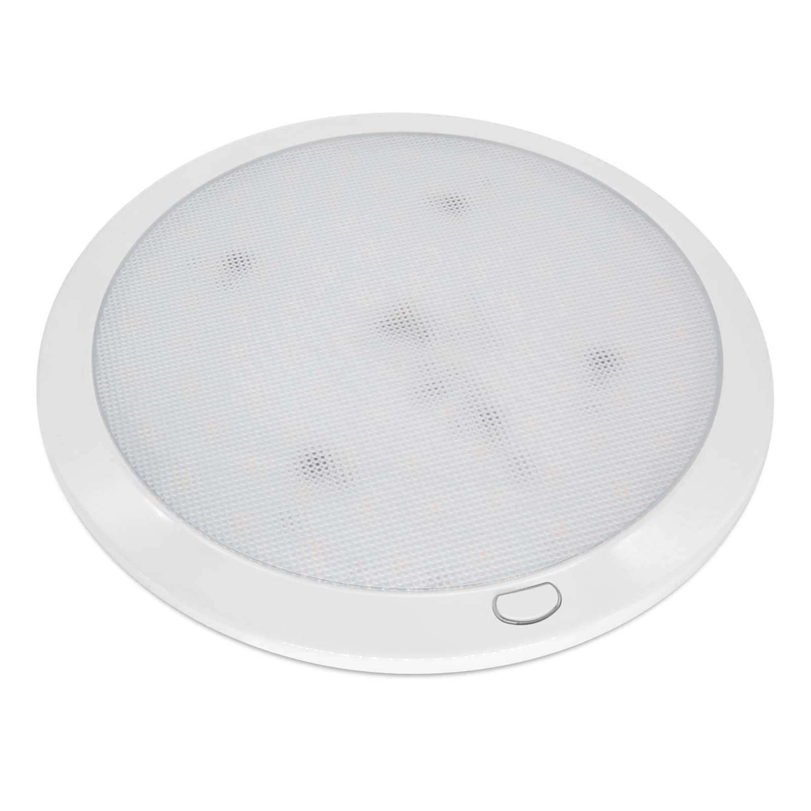 Dream Lighting 12Volt Led Panel Ceiling Dome Light Fixture With Switch For Rv Motorhome & Marine-8.5 Inches, With Memory Functio