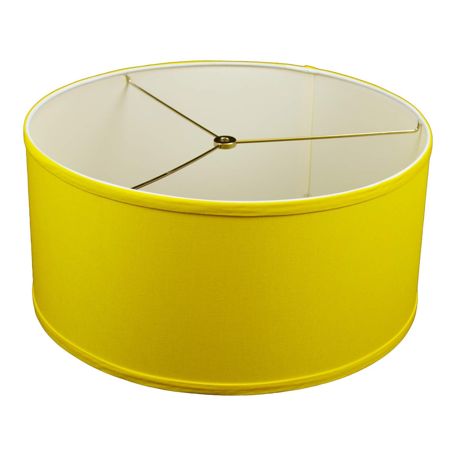 FenchelShades.com Cylinder Drum Lampshade Fabric 17in Top/Bottom Diameter 8in Height Citrus 17-17-8-W-L-CIT