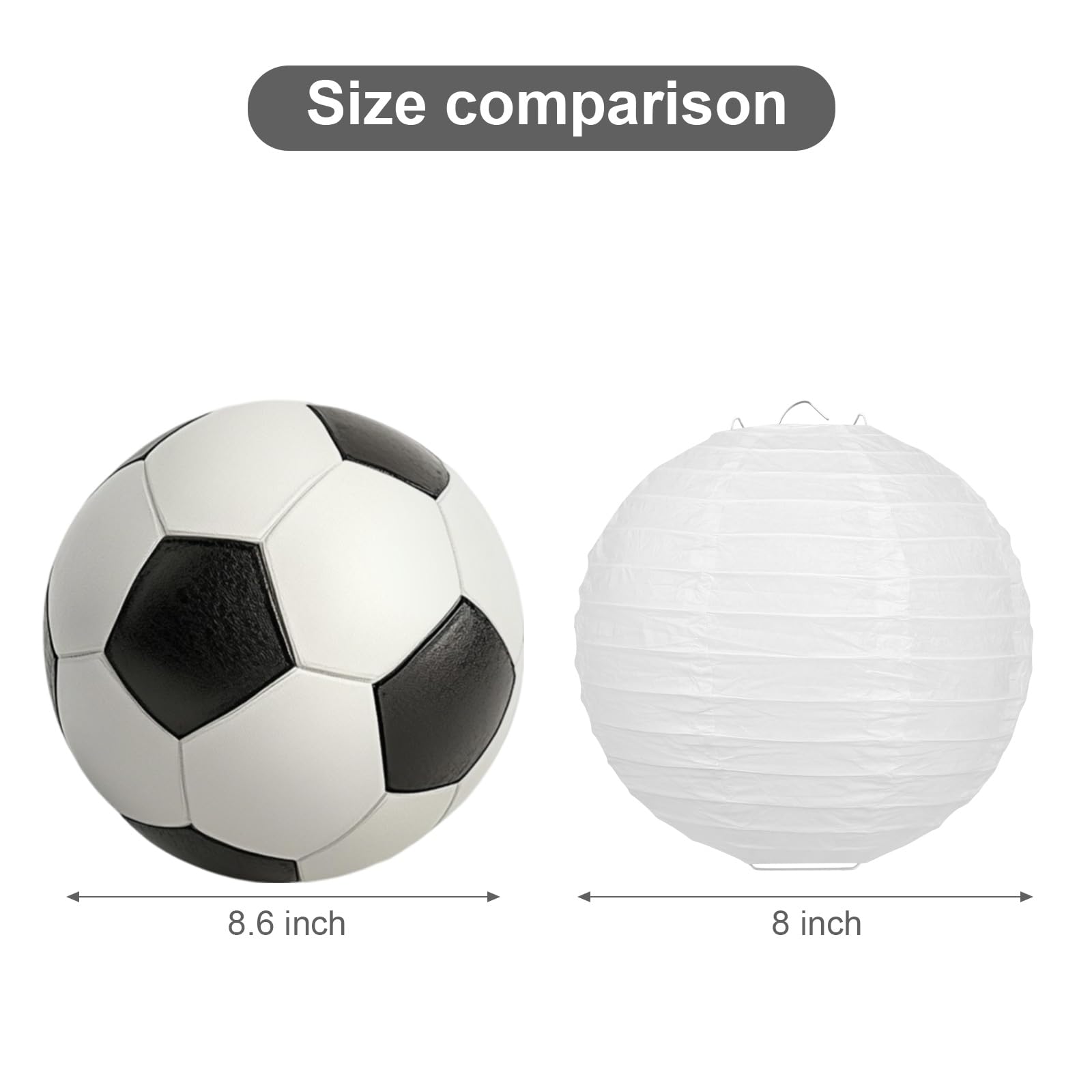 Lihao 8 Inch White Round Paper Lanterns (10 Pack)