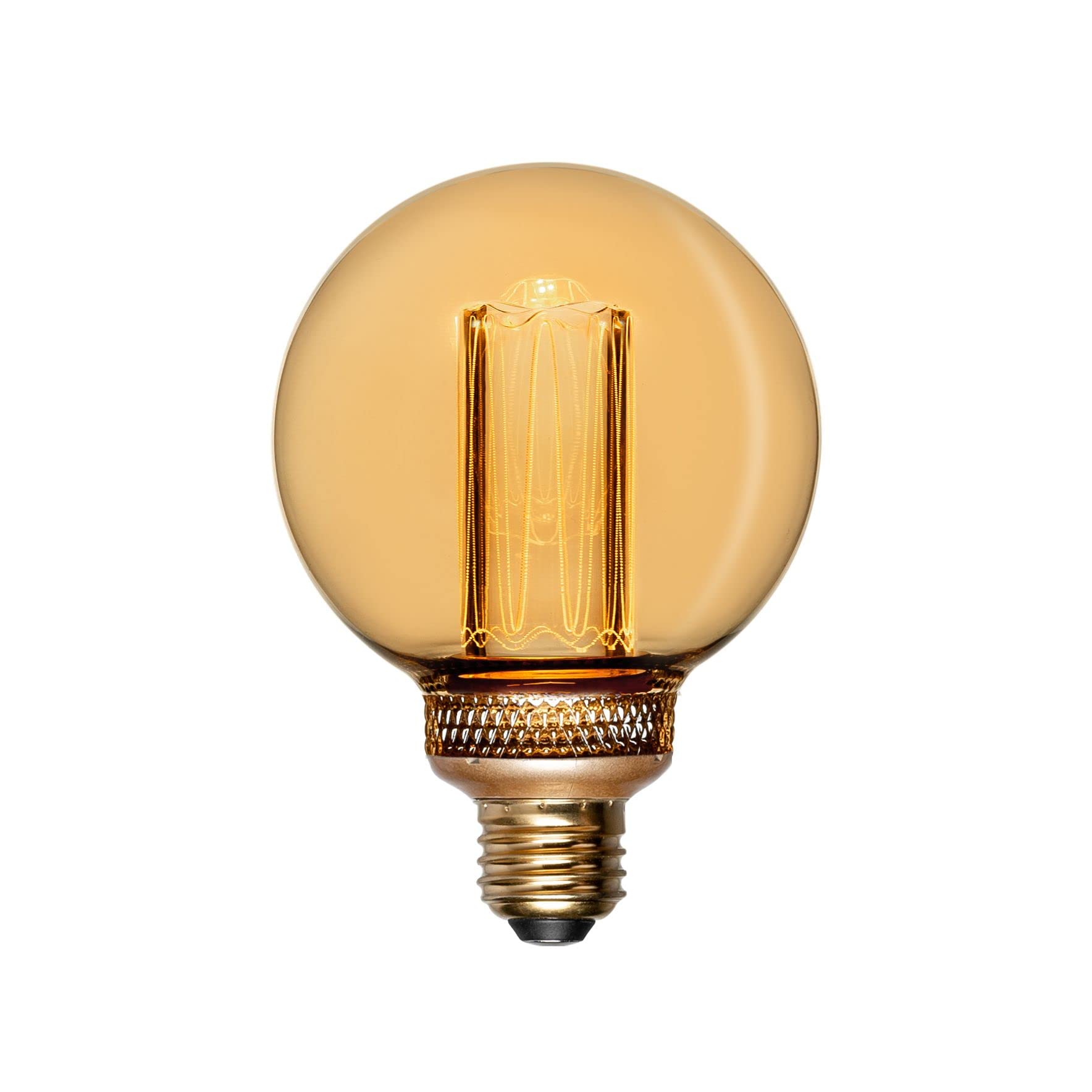 Next Glow Dimmable Amber G25 G80 Led Bulb, 3.5W Equivalent, 120 Lumen Decorative Light