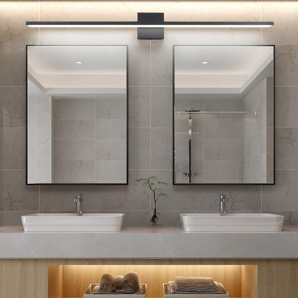 Ralbay 40-Inch Led Black Vanity Light 36W Aluminum Fixture, Cool White 6000K For Bathroom