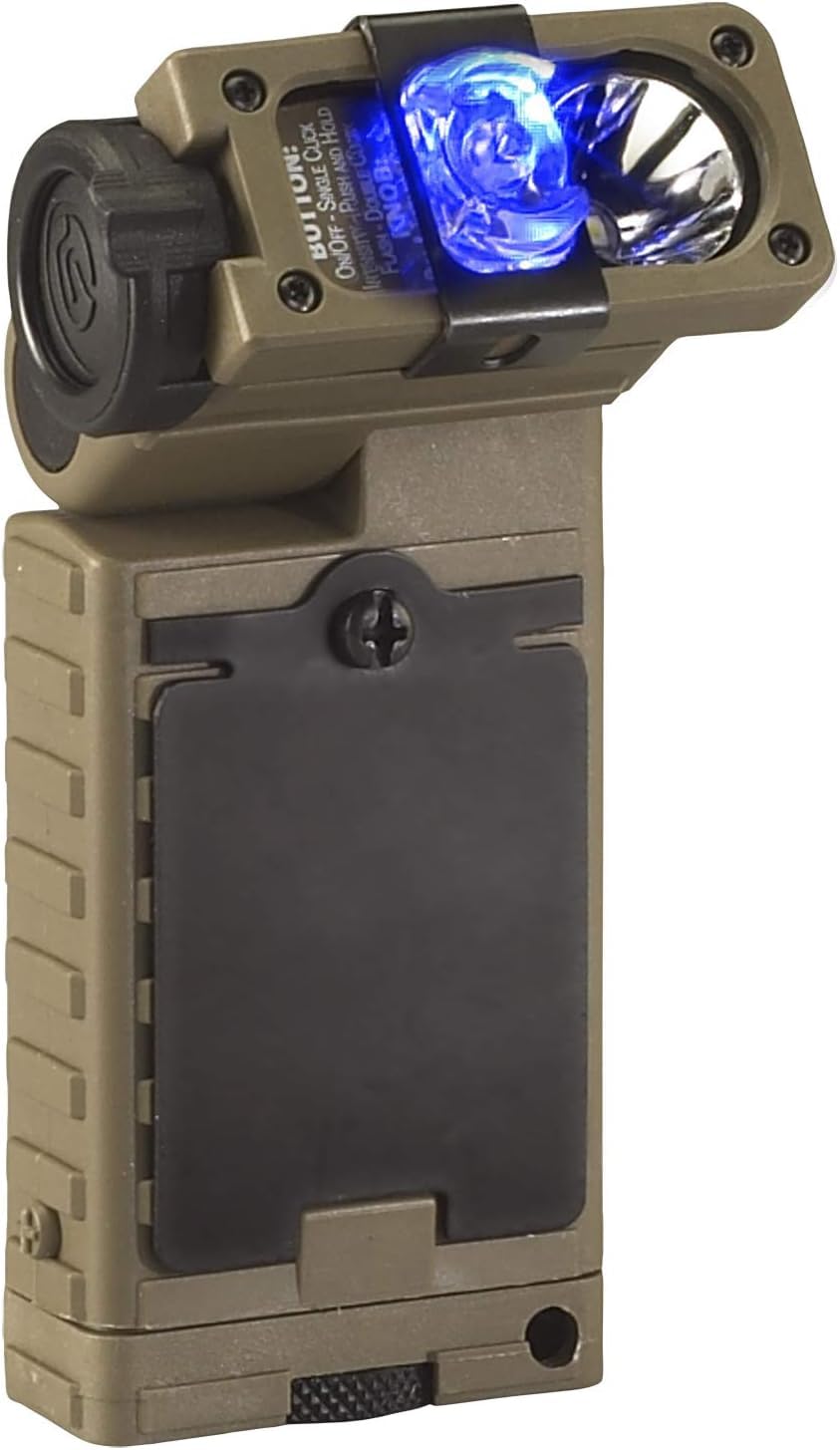 Streamlight 14068 Sidewinder 55-Lumens LED Rescue Waterproof Flashlight with (2) AA Alkaline Batteries and E-Mount in Box, Coyot