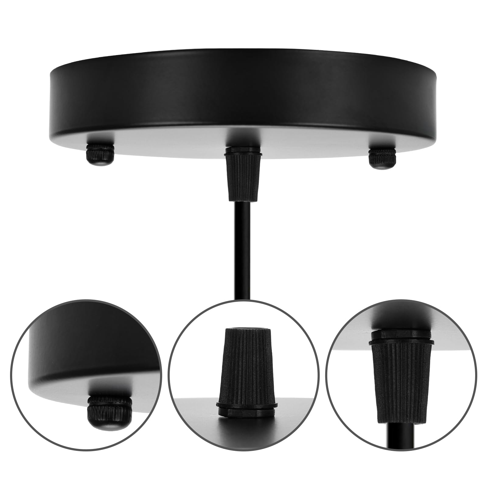Sangle Sopffy Pendant Light Canopy Kit  5.8 Inches Ceiling Lighting Canopy Kit With All Mounting Hardware Modern Chandelier Ceiling Plate Cover For Pendant Lighting Fixtures  Black (Black)