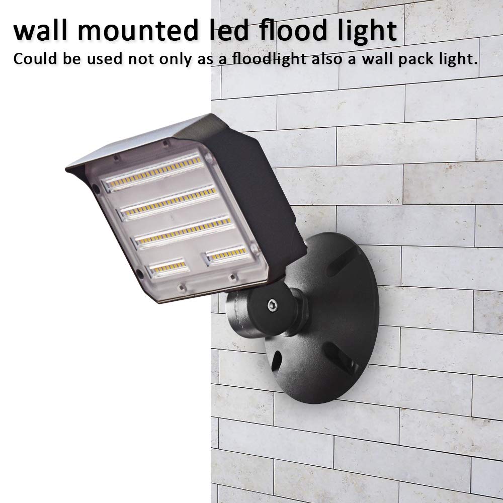 Szgmjia 60W Led Knuckle Mount Flood Light, Outdoor Security Floodlights Fixture With Base, Dusk-To-Dawn Photocell Daylight 7,800Lm(300W Equivalent) Ip65 Waterproof For Entrance Garden Yards(2Pack)