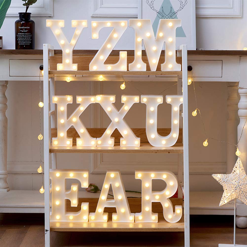 MUMUXI Marquee Light Up Letters | Large Light Up Numbers | Battery Powered and Bright with Every Letter of The Alphabet | for We