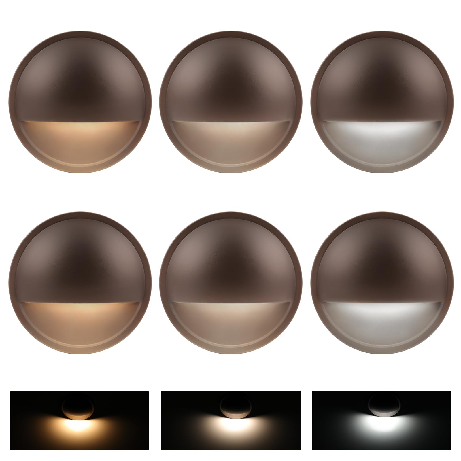 ZestPatio Low Voltage Deck Lights Outdoor, 12V LED Low Voltage Post Fence Stair Lights Wired Outdoor with Connector, 3W LED Chip