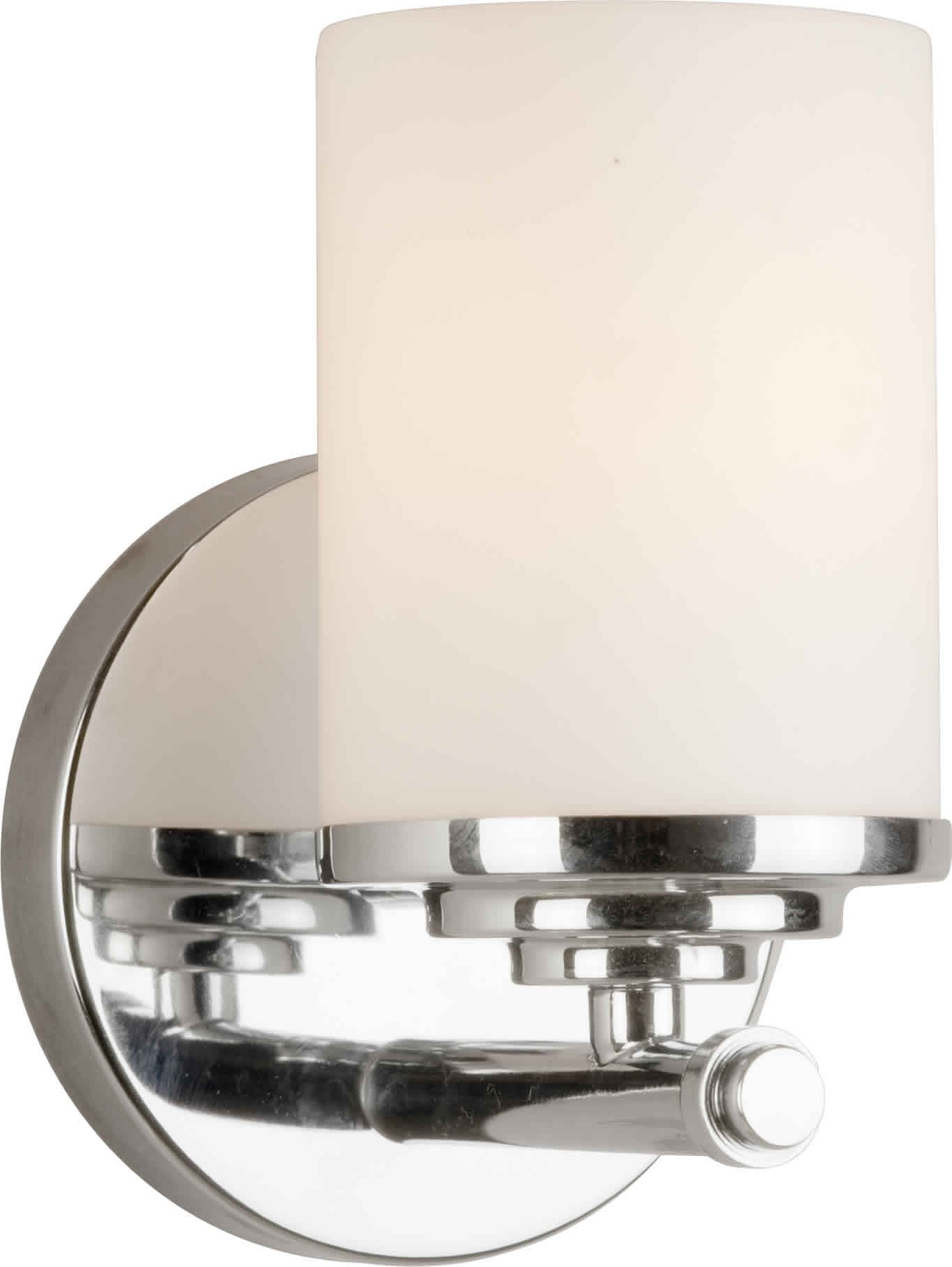 Forte Lighting 5105-01-05 Bath Vanity with Satin Opal Glass Shades, Chrome