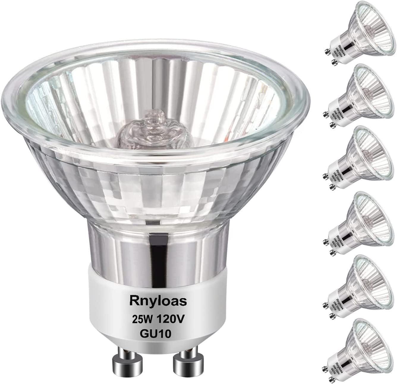 Np5 Gu10 120V 25W Bulb Candle Warmer, 6Pcs Gu10+C 120V 25W Halogen Light Bulbs With Glass Cover, Gu 10 Bulb Dimmable & Warm Whit