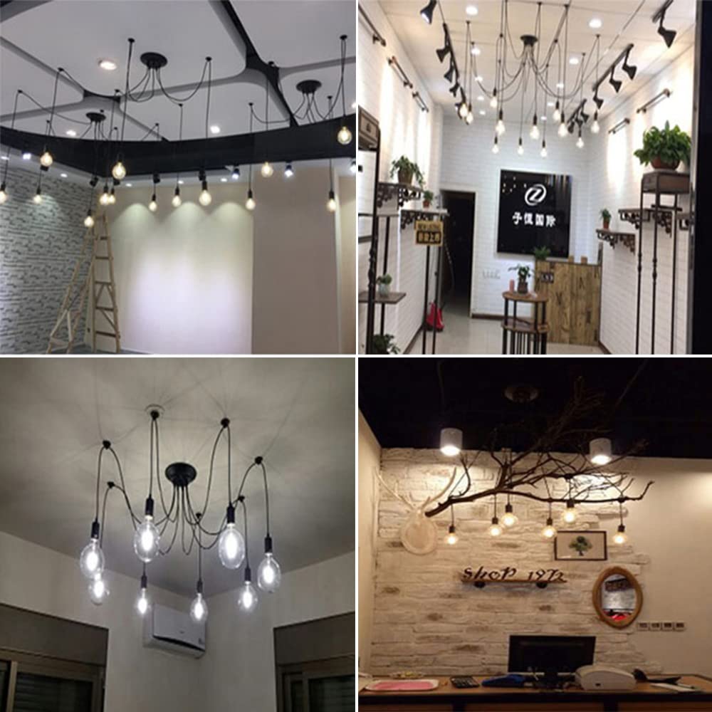 Lonruis Spider Light Chandelier Spider Pendant Light Fixture Edison Chandelier 8 Arms Vintage Industrial Steampunk Hanging Ceiling Multi Diy