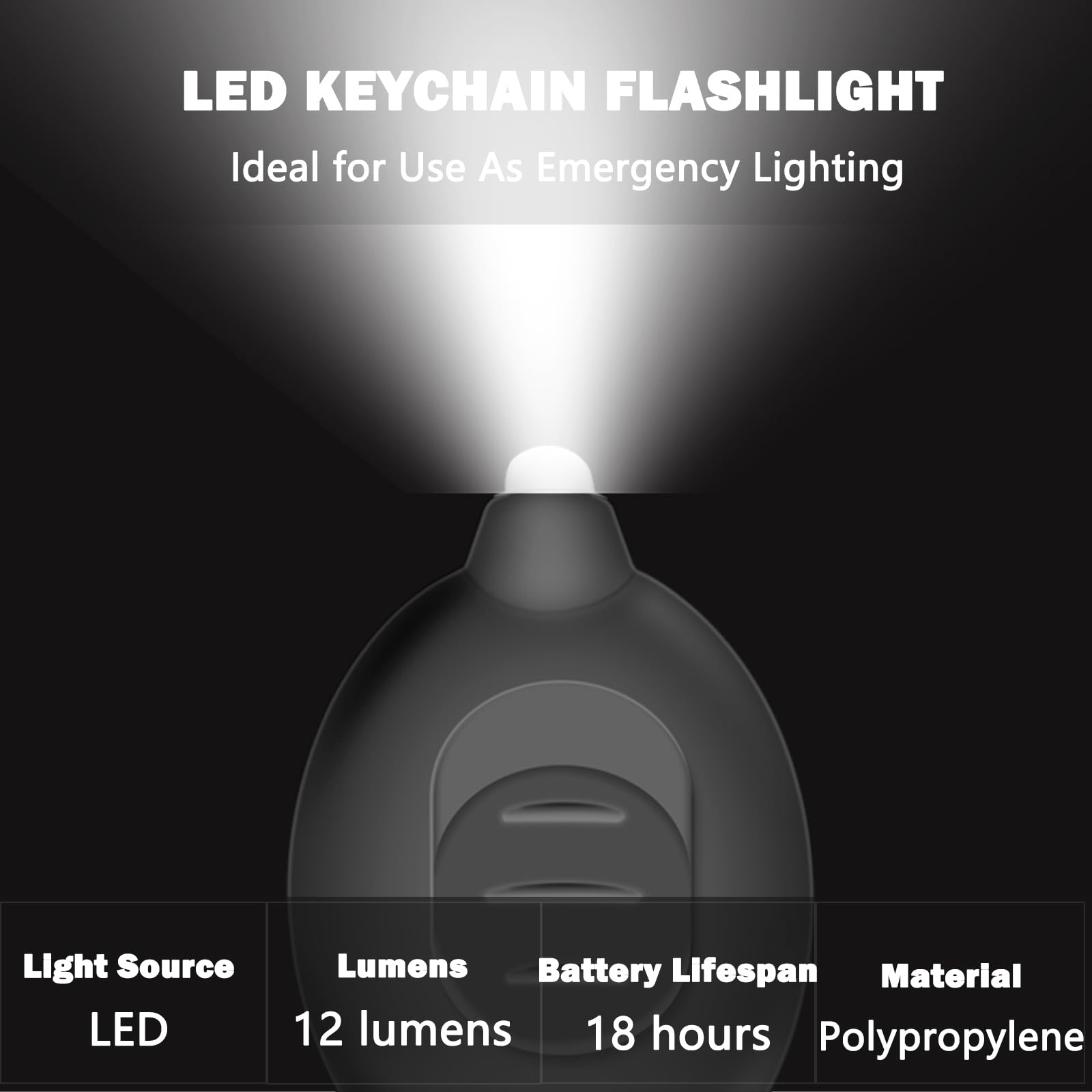 Daemson 100PCS Mini LED Keychain Flashlight - Ultra Bright White Light, Micro Pocket Torch for Emergency, Camping, Everyday Carr