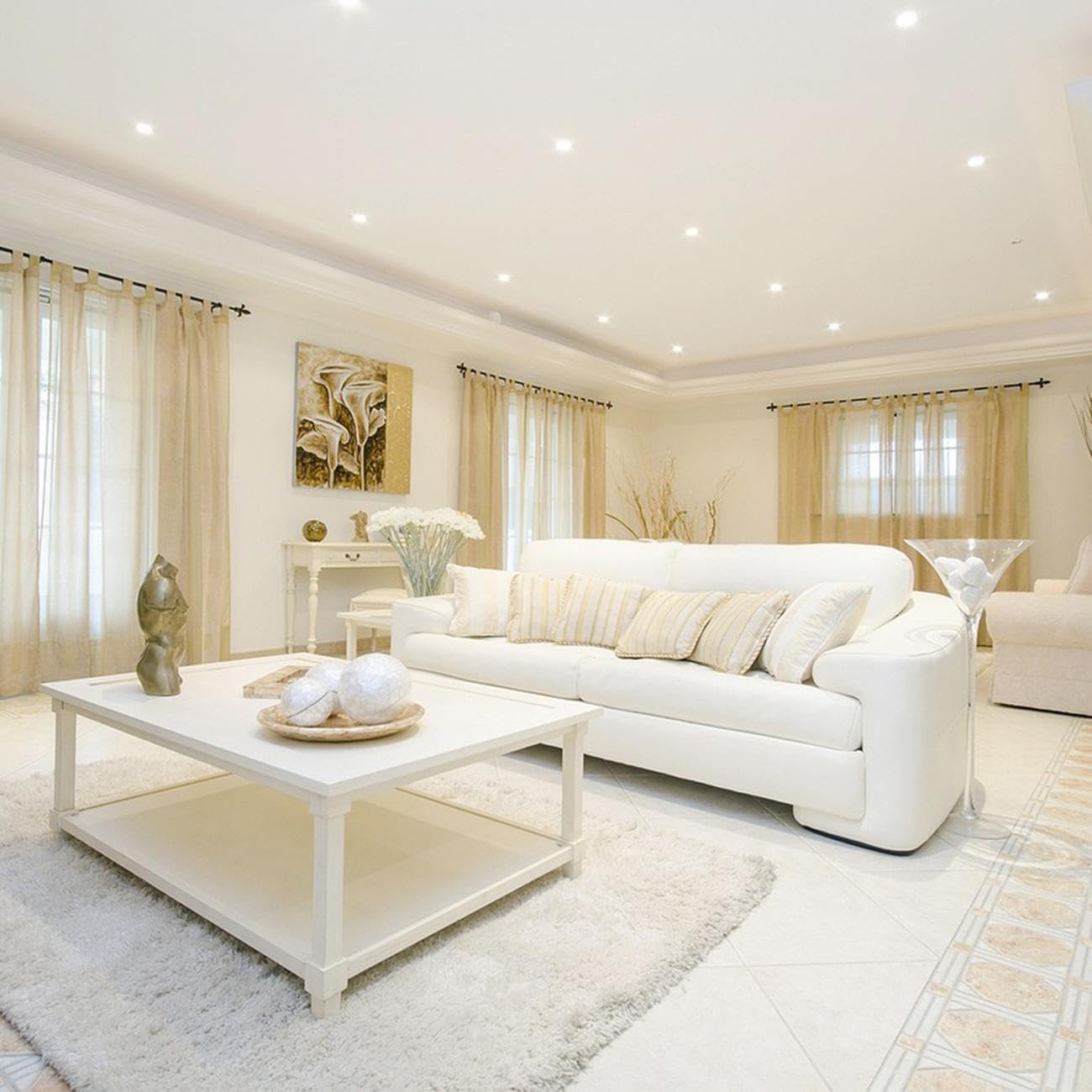 Soliseed 4 Pack 5/6 Inch Led Can Lights Length Adjustable Recessed Lights,12W=60W,4000K Cool White,800Lm,Retrofit Downlight Etl Damp Rated,Dimmable,Bevel Trim,Recessed Lighting Easy Install