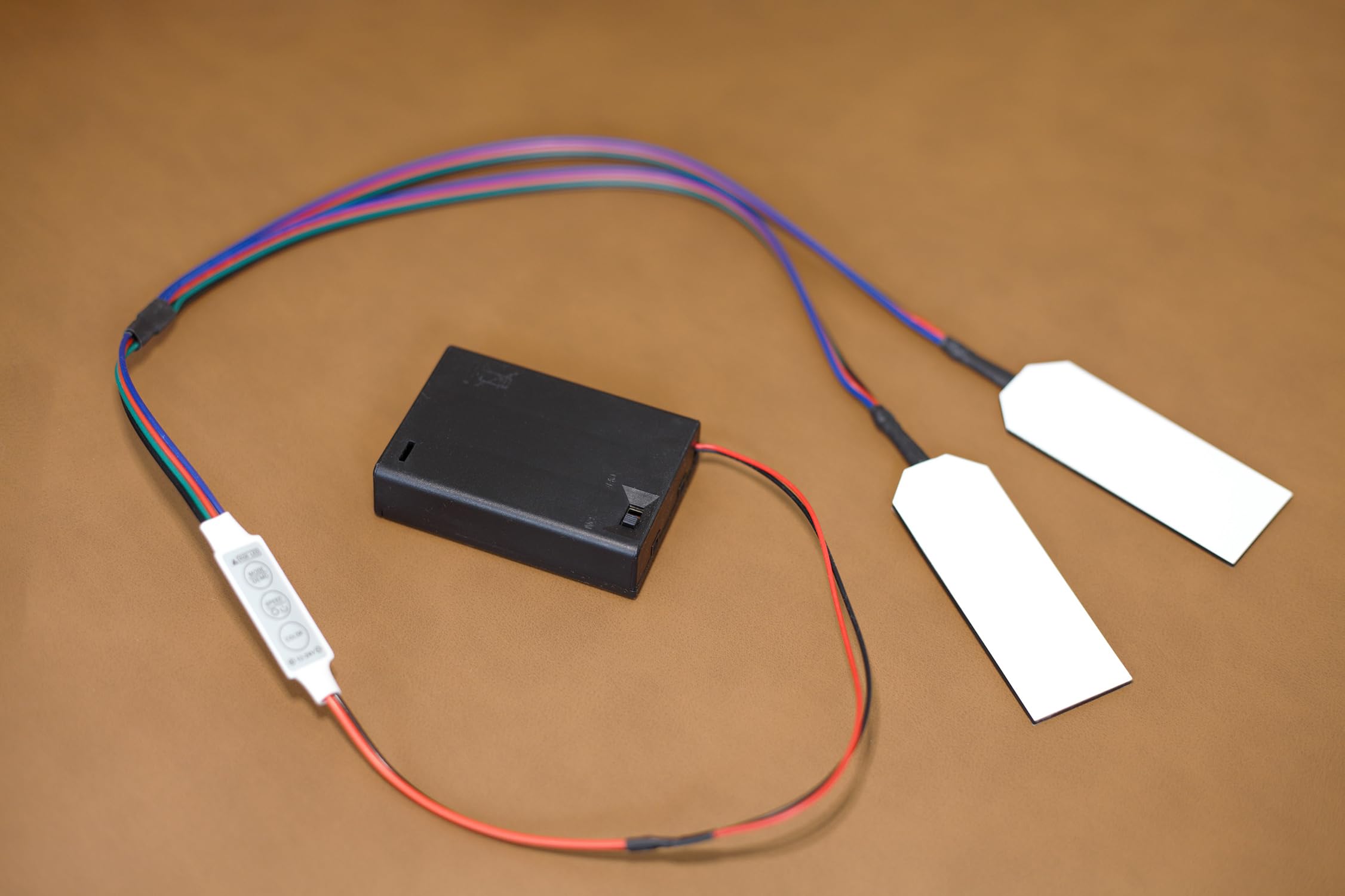 [ Button Switch Colors Freely ] Rgb Decorations Batman Led Light Flexible Helmet Lights Cosplay Diy Kit Rgb Superhero For Men Gi