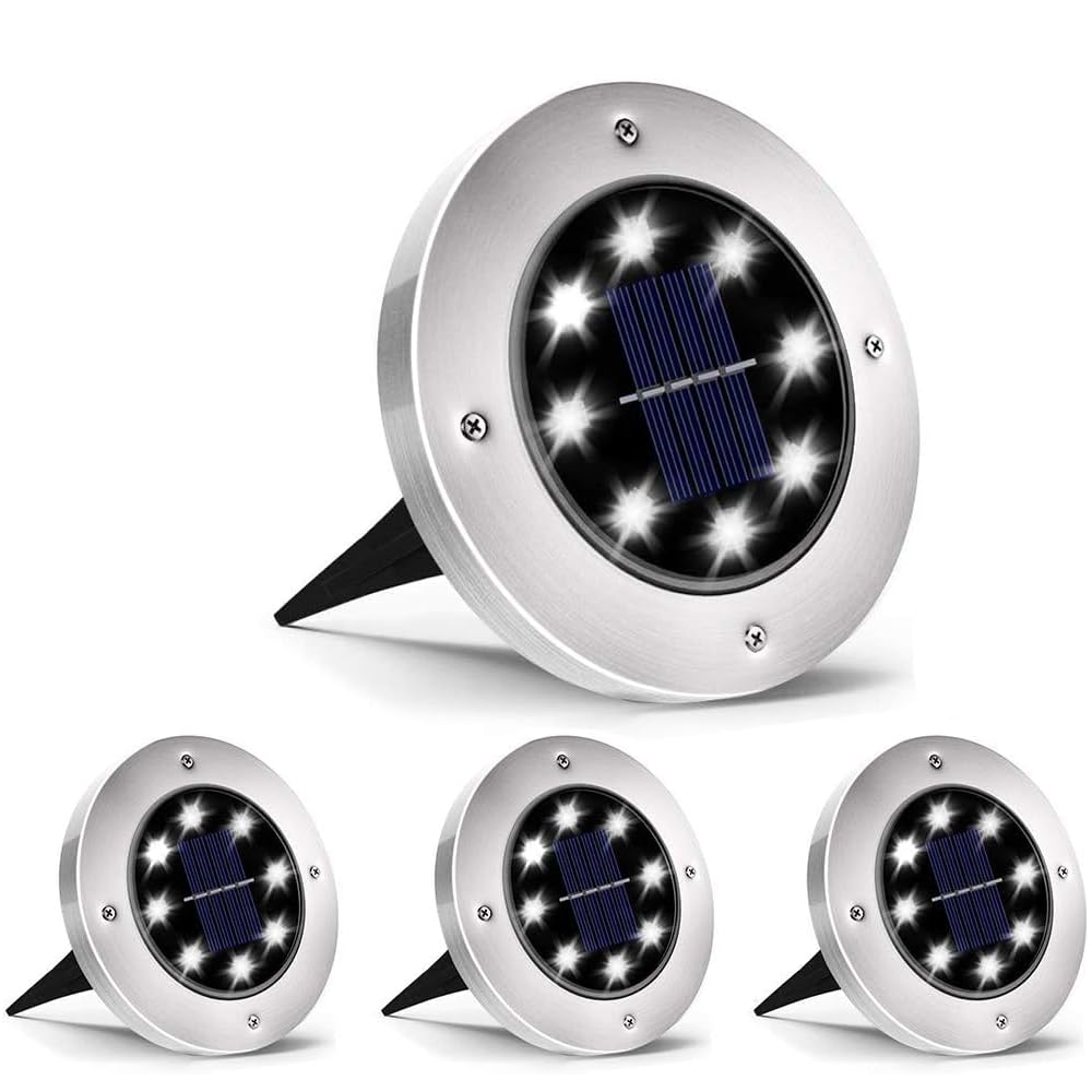 Incx Solar Lights For Outside,4 Pack Solar Lights Outdoor Waterproof, Solar Garden Lights Landscape Lighting For Lawn Yard Deck