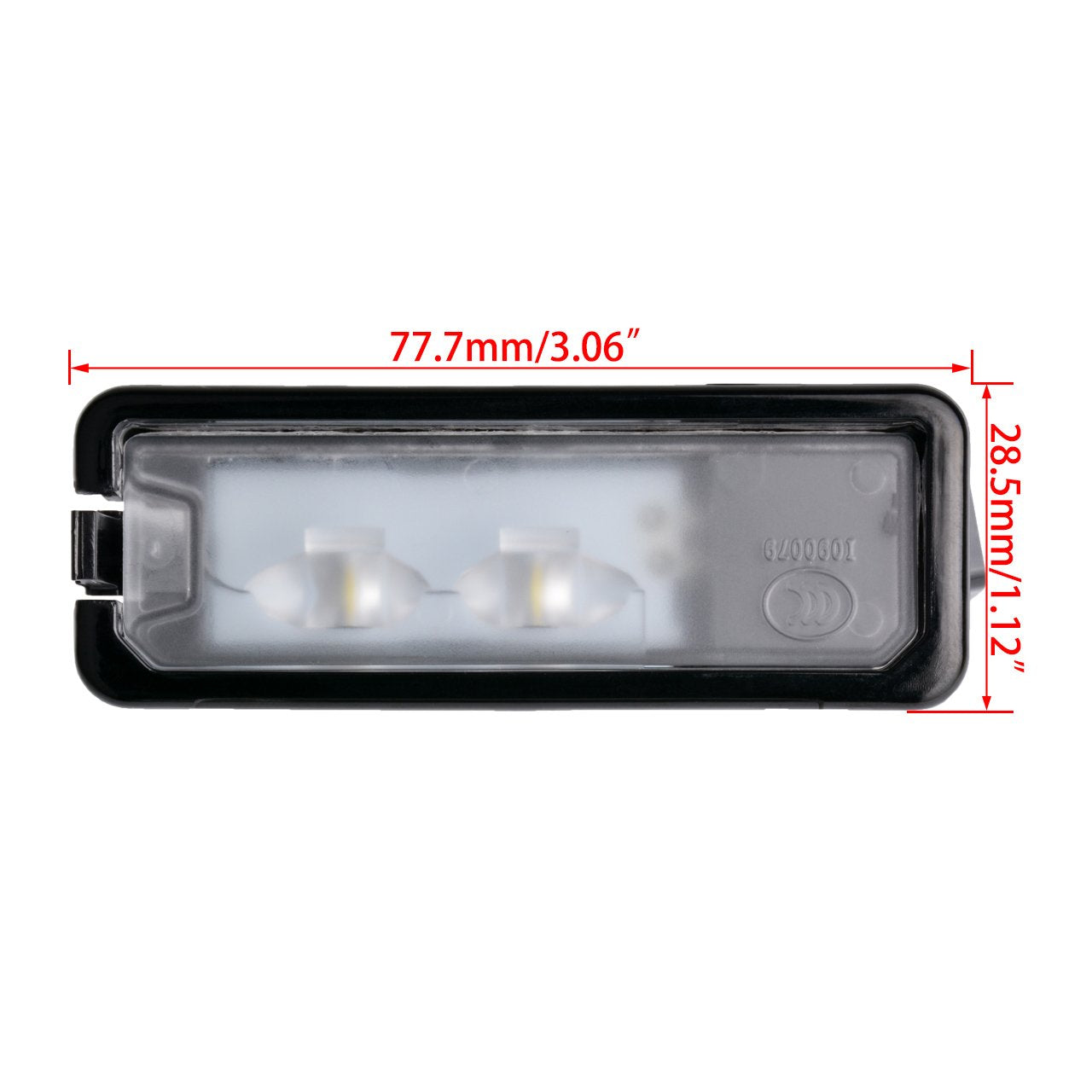 Natgic Dc12V White Car Led License Plate Light Used For Vw/Golf Mk4 Mk6 Mk7/Porsche/Polo Aw 6R/Passat B7 Cc Scirocco 35D 943 021 Universally Led Driving Lamp,Rv Camper Lamp Boat Lamp(Pack Of 2)