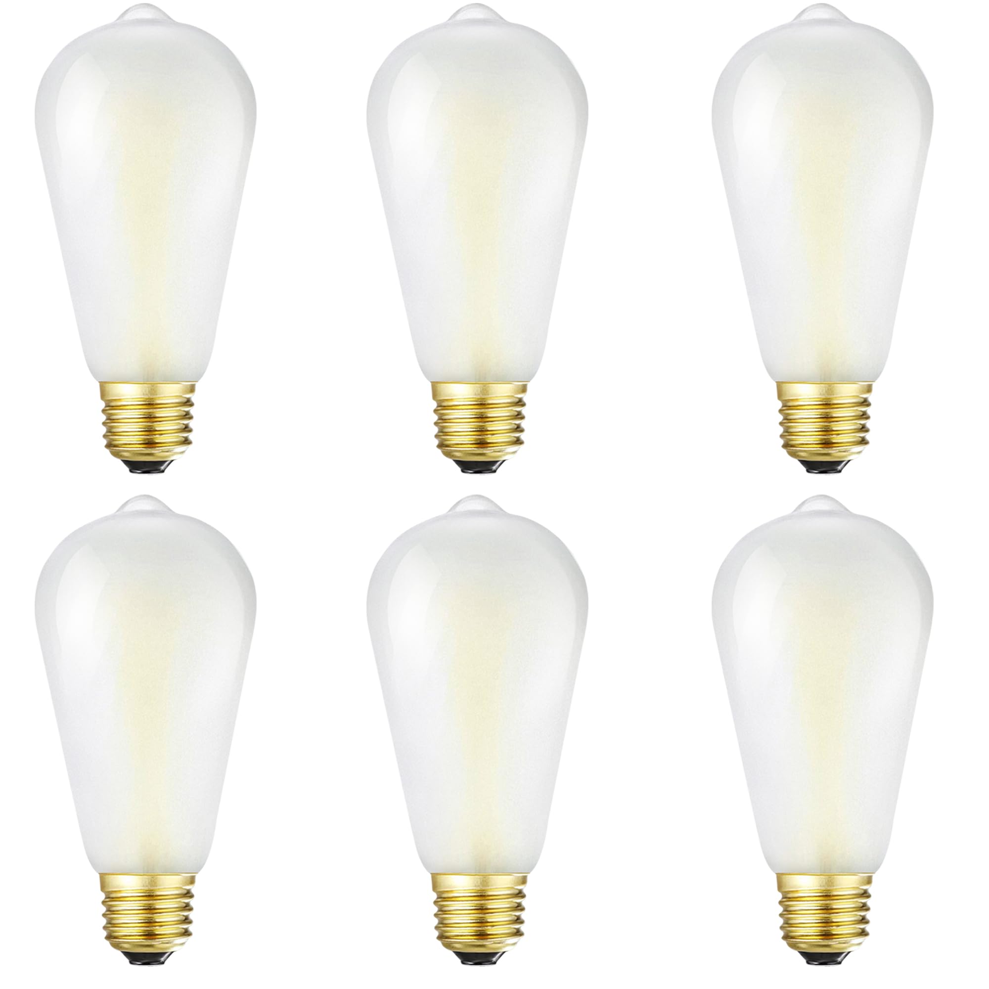 Homosum Dimmable E26 Frosted Led Edison Bulbs, 4W Equivalent 40W, Neutral White 4000K,400Lm,Ac120V,St58 Antique Led Filament Bul