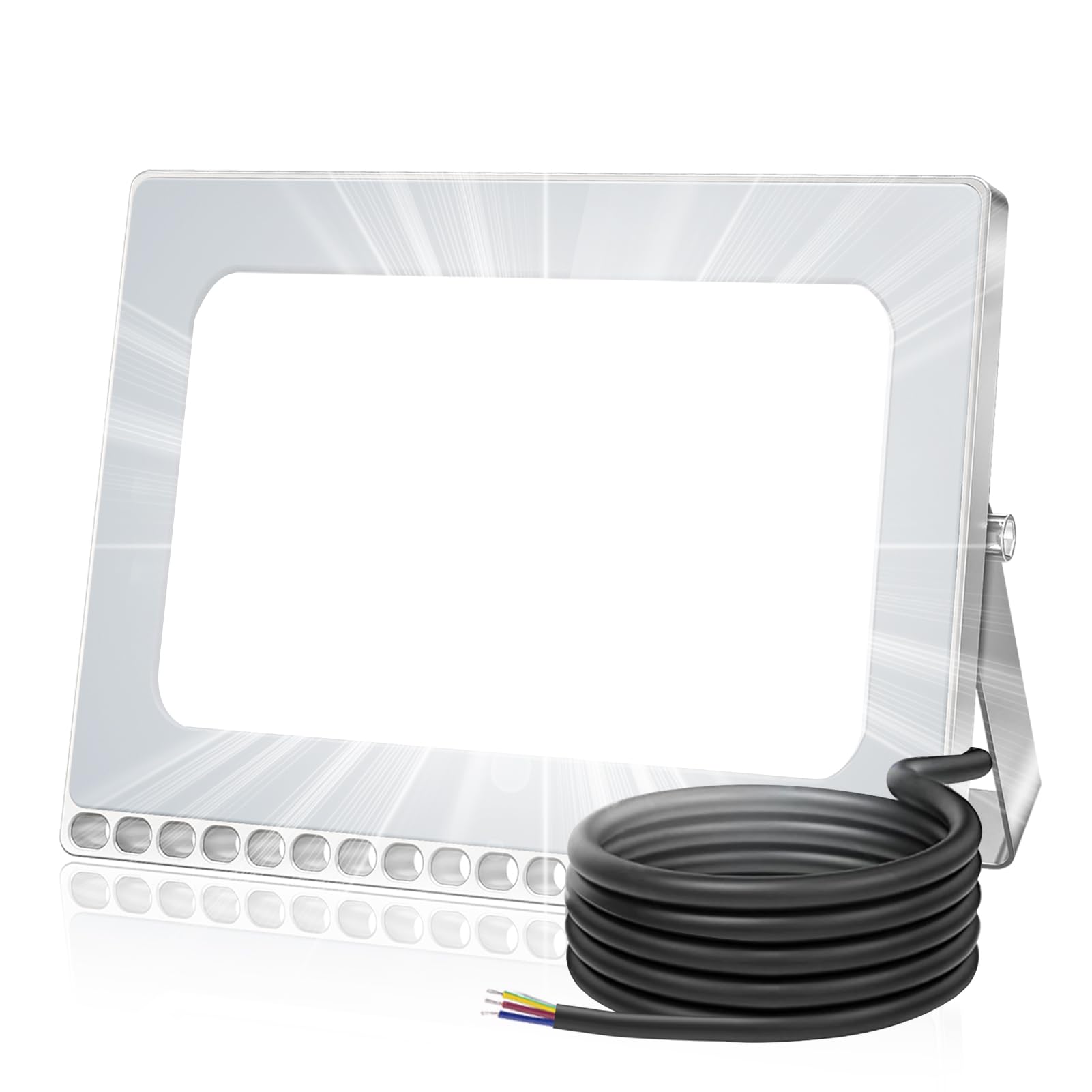 Viugreum 500W LED Flood Light, IP67 Waterproof, 40000LM Bright Daylight White, Slim Design, Cold White, for Outdoor Use