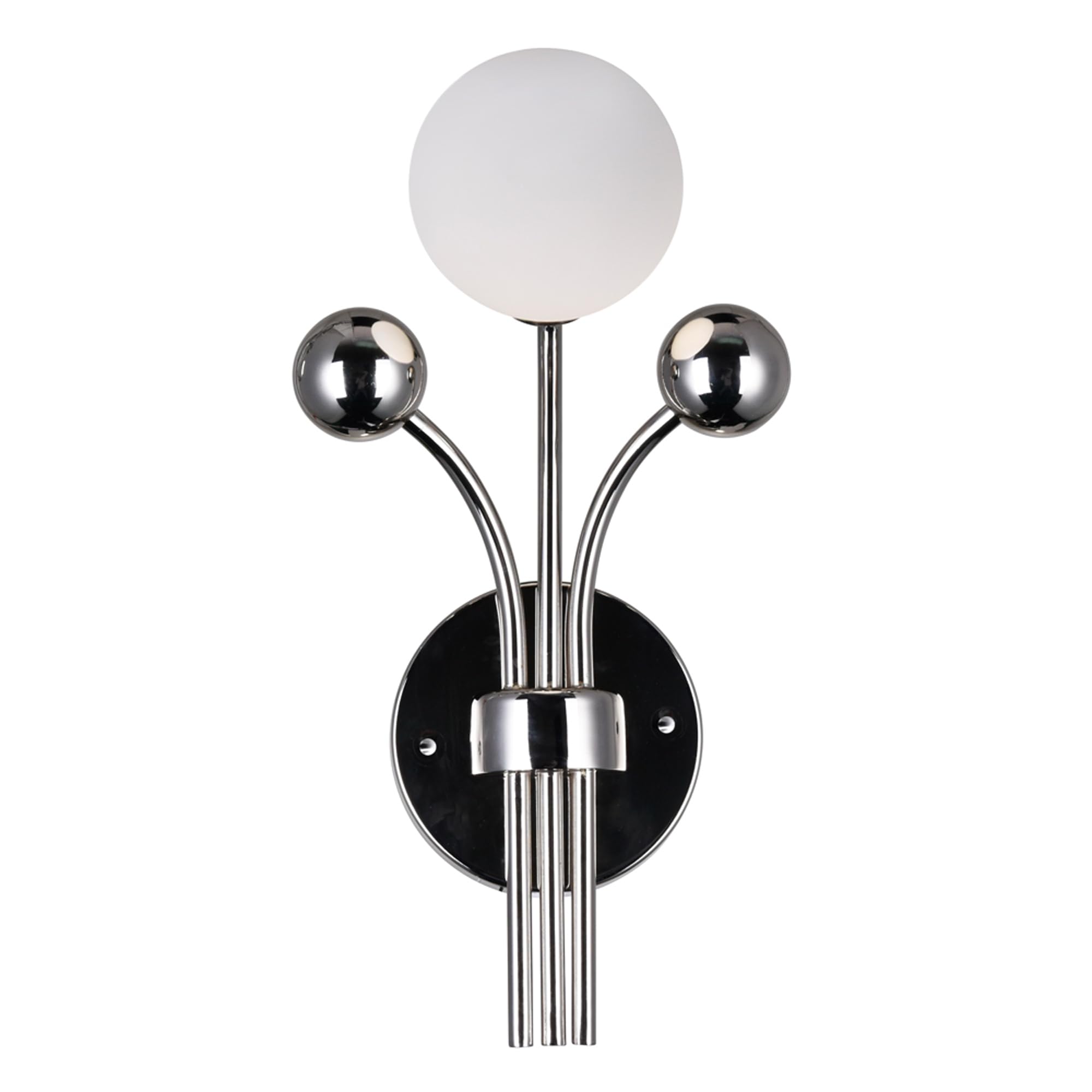 Cwi Lighting Polished Nickel 1 Light Wall Light - Modern Metal Design