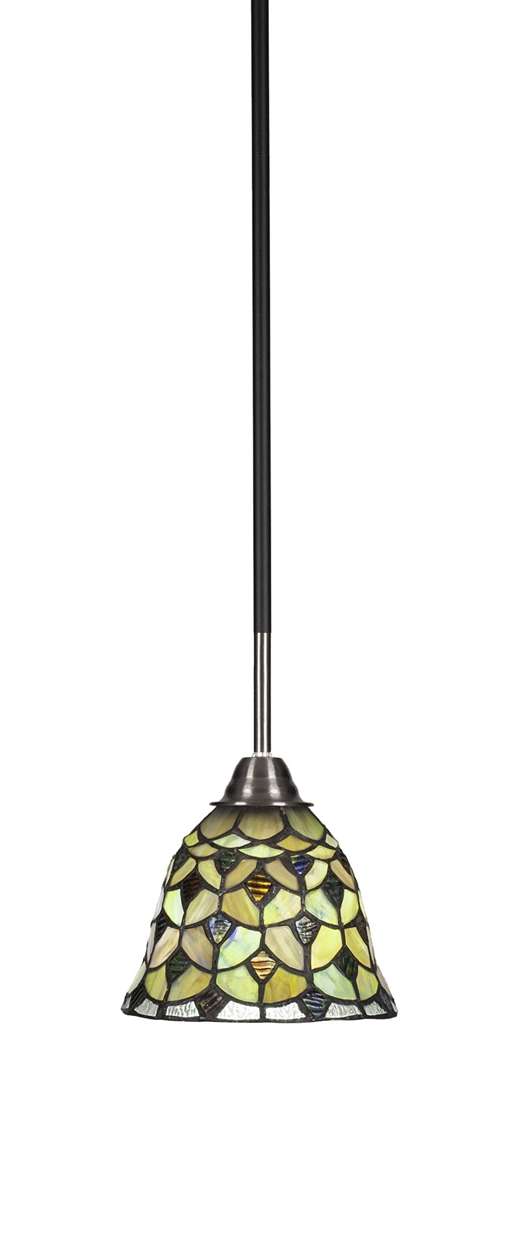 Toltec Lighting Paramount 1 Light Mini Pendant In Matte Black & Brushed Nickel (3401-Mbbn-9965)
