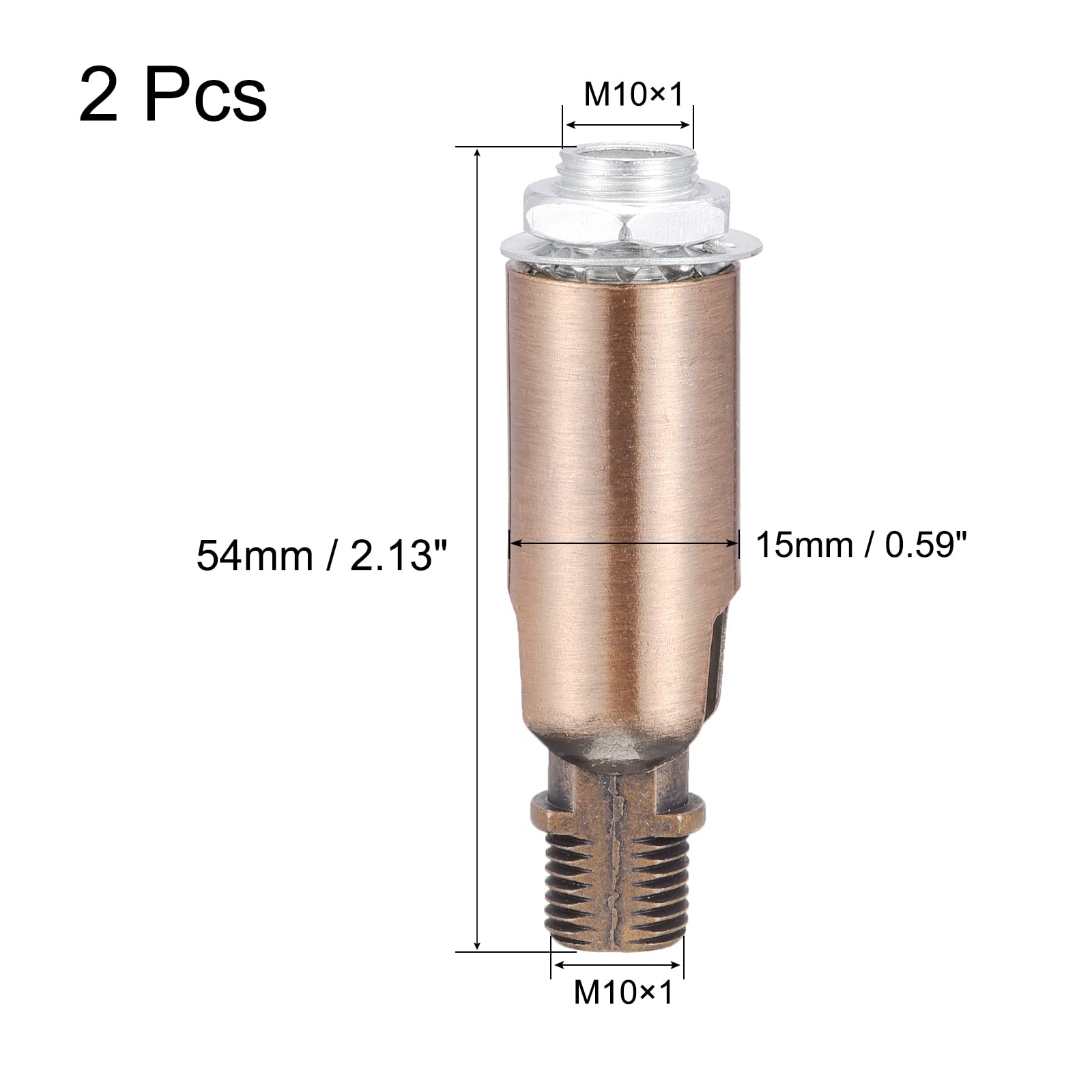 Meccanixity Sloped Ceiling Adapter 180 Degree Swivel M10 Thread, For Chandelier Ceiling Pendant Light, Red Bronze Pack Of 2
