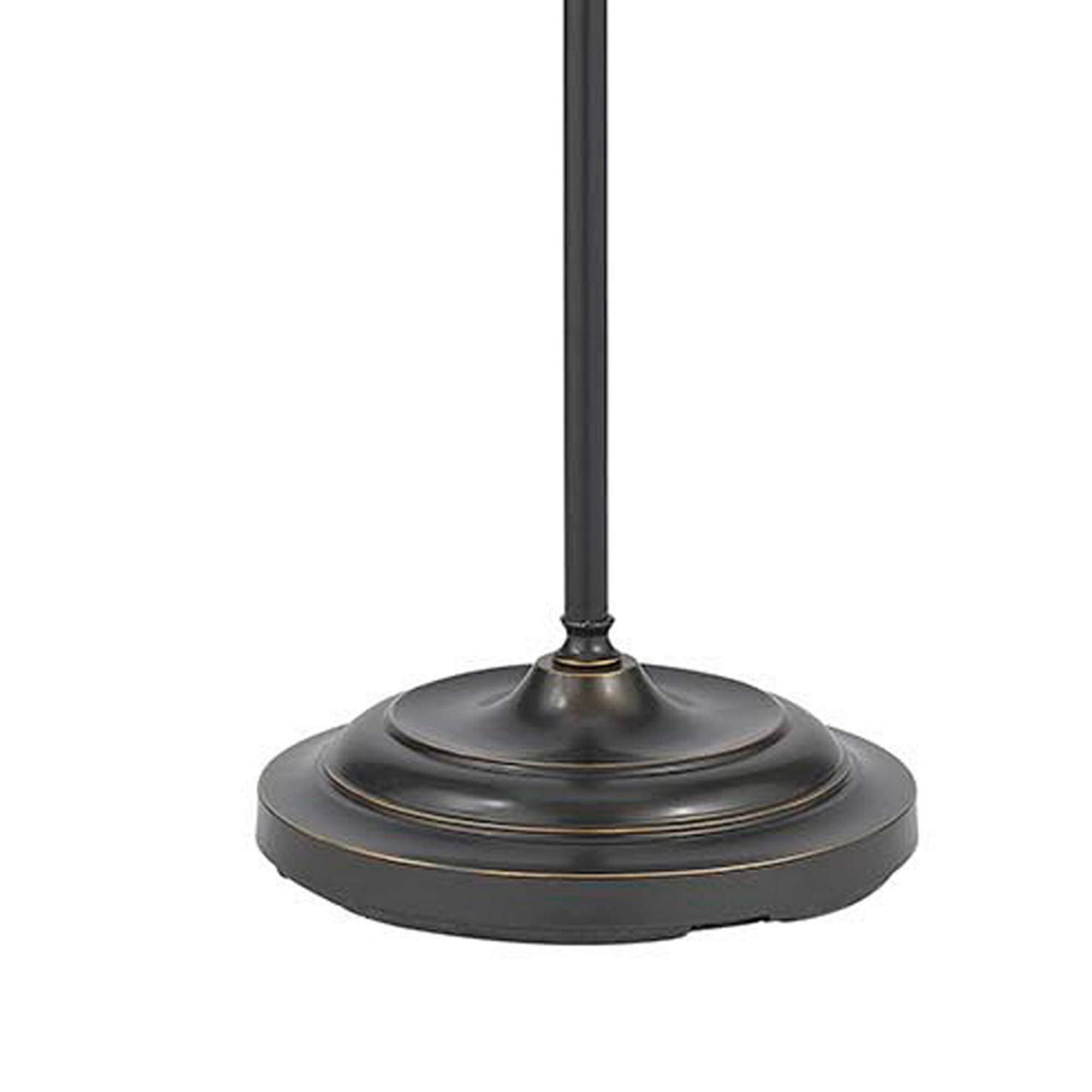 Benjara Metal Round 62" Floor Lamp With Adjustable Pole, Dark Bronze