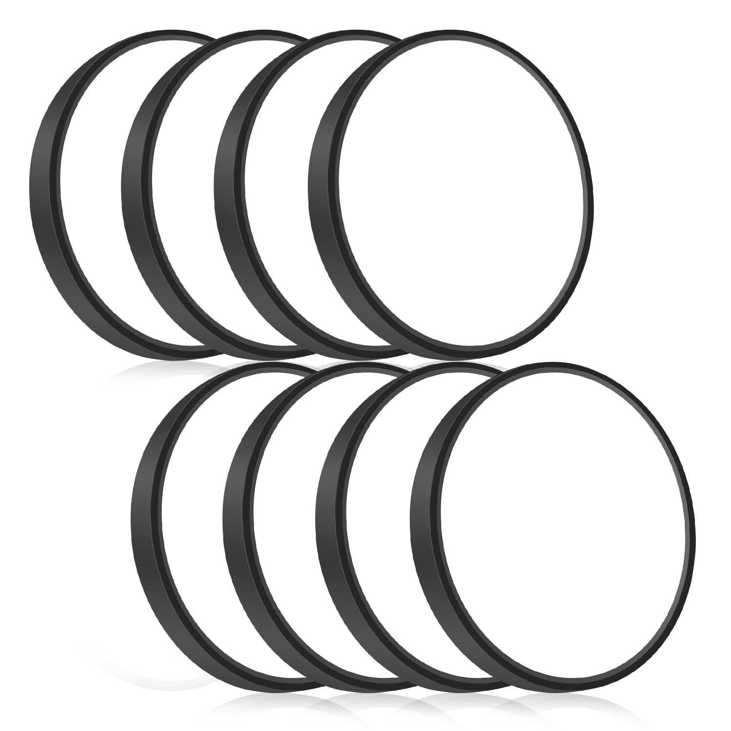 8PACK LED Ceiling Light Flush Mount Fixture 7Inch 15W 5CCT & 100W Equivalent Closet Light Fixture Ultra Thin Round Black Surface Flushmount Fixtures for Bathroom Bedroom Kitchen Hallway Interior