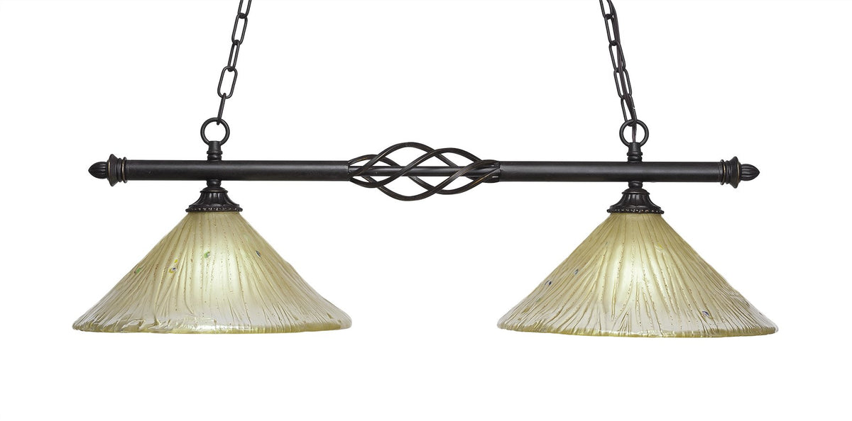 Toltec Lighting Elegante 2 Light Island in Dark Granite (862-DG-700)