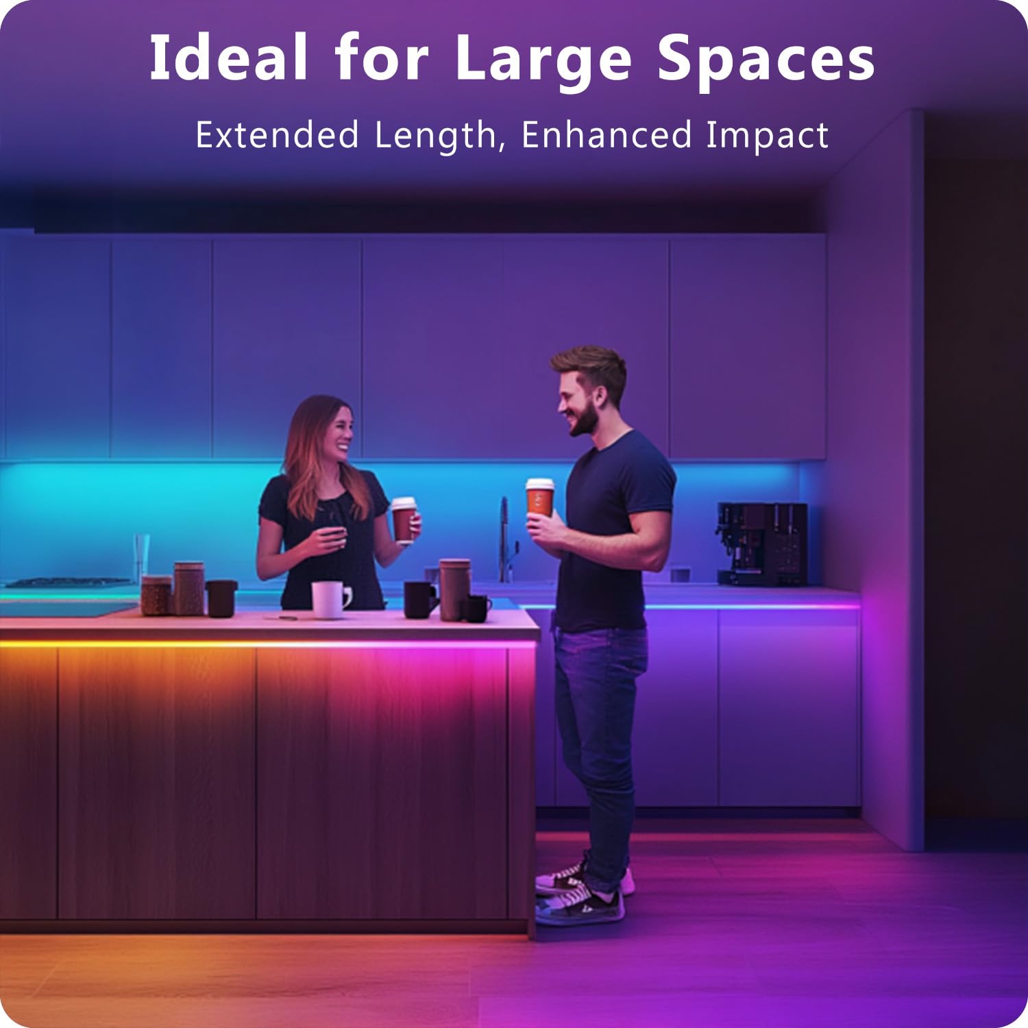 Daybetter Led Strip Lights 110 Ft Ultra Long Smart Light Strips With App Control Remote Rgb Music Sync Color Changing Lights For