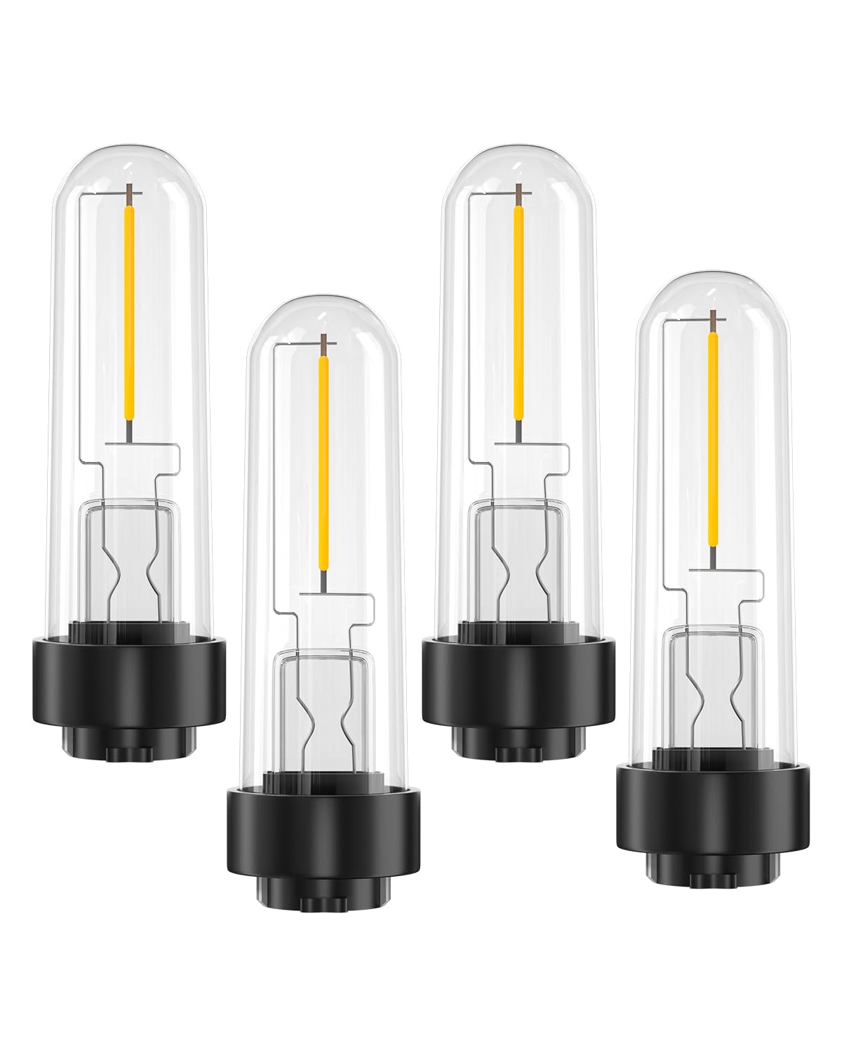 TrustWheel Solar Garden Light Replacement Bulbs, Outdoor Solar Lamp Bulbs Warm White 3000K Solar Powered Fence Light Replacement