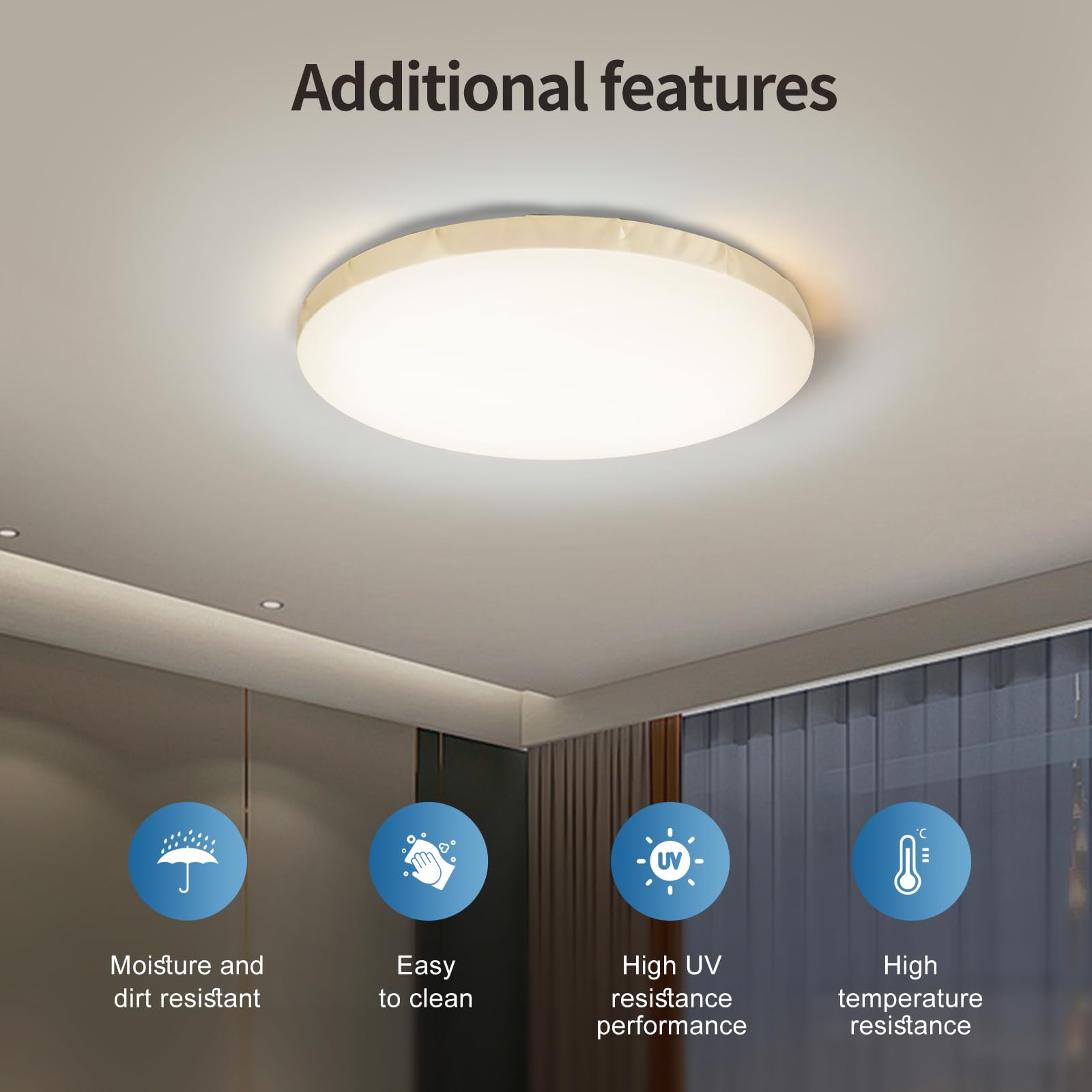 Casazen 12 Inch Ceiling Light Cover  1 Pcs Fabric Flush Mount Light Fixture Cover  Ceiling Light 12 Inch Room Cover For Bedroom  Kitchen  Hallways/Entryways (Warm Yellow)
