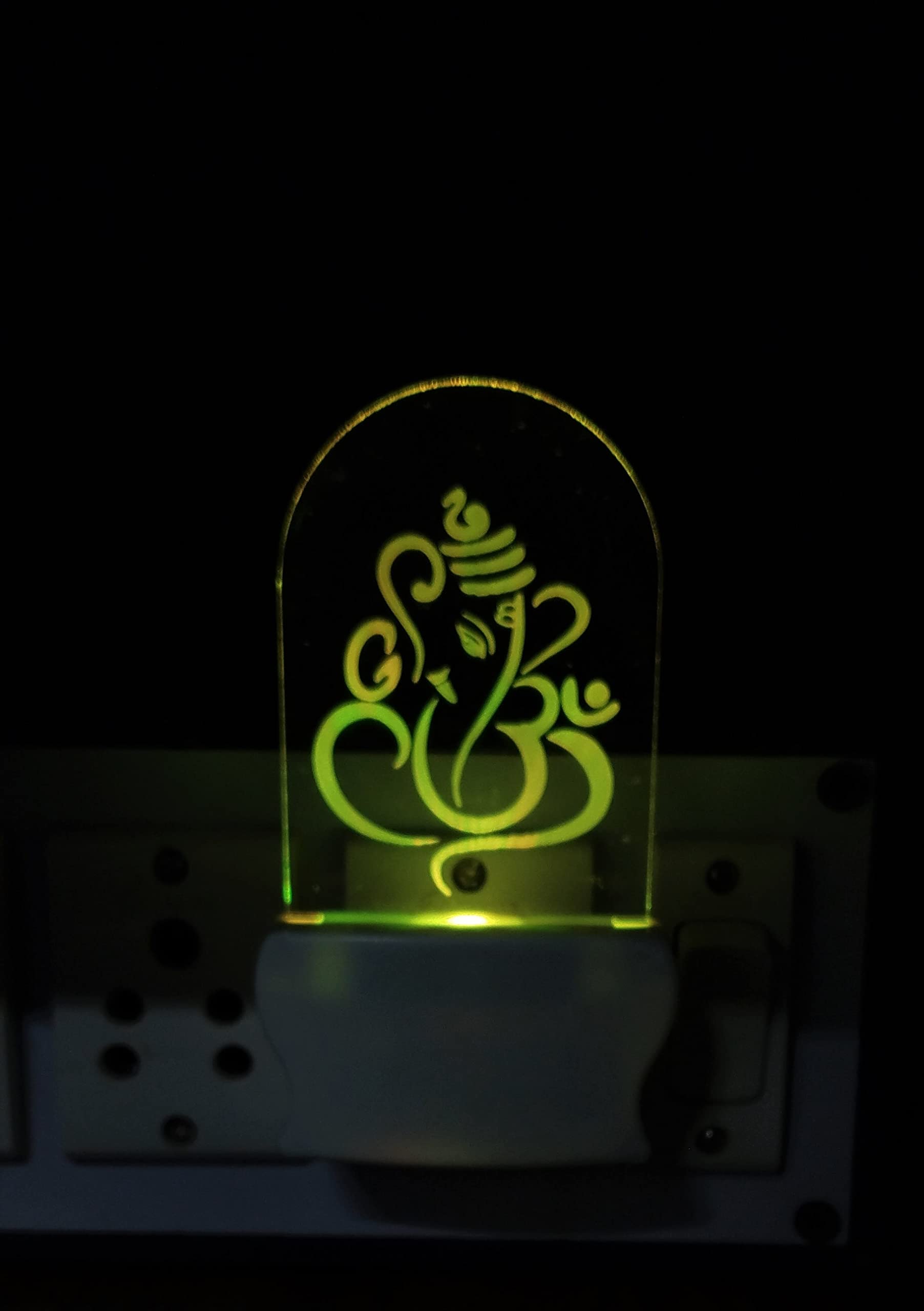 SHAYONA Color Changing 3D Illusion LED Acrylic Night Lamp with Plug for Bedroom || Home || Office (Multicolour) (Ganesh)