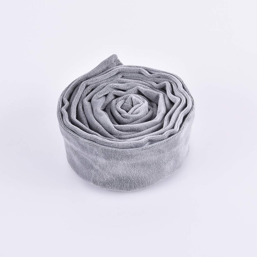 Aory Chandelier Chain Cover Cord Cover, 6 Feet, Flannelette Fabric, Gray
