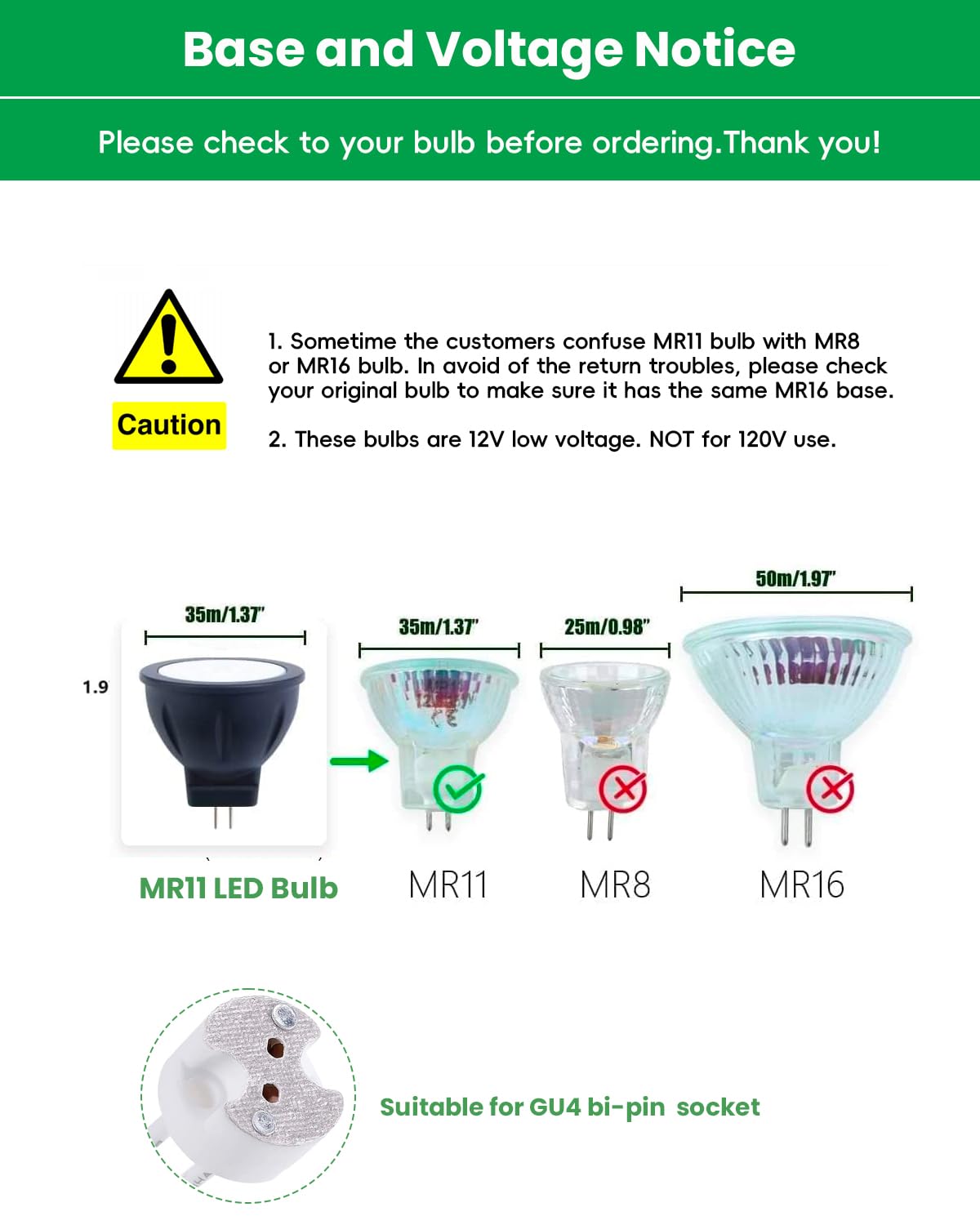 Makergroup RGB MR11 LED Bulbs, 6 Pack Color Changing, GU4 Bi-pin, Warm White + 15 Colors, Aluminum, 12V Halogen Bulb Replacement