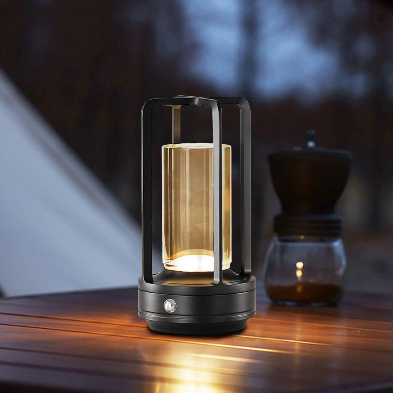 Cordless Led Table Lamp,Klarako Crystal Lantern,Outdoor Table Light,Auge Light Portable Metal Table Lamp For Indoor/Outdoor, 3 C